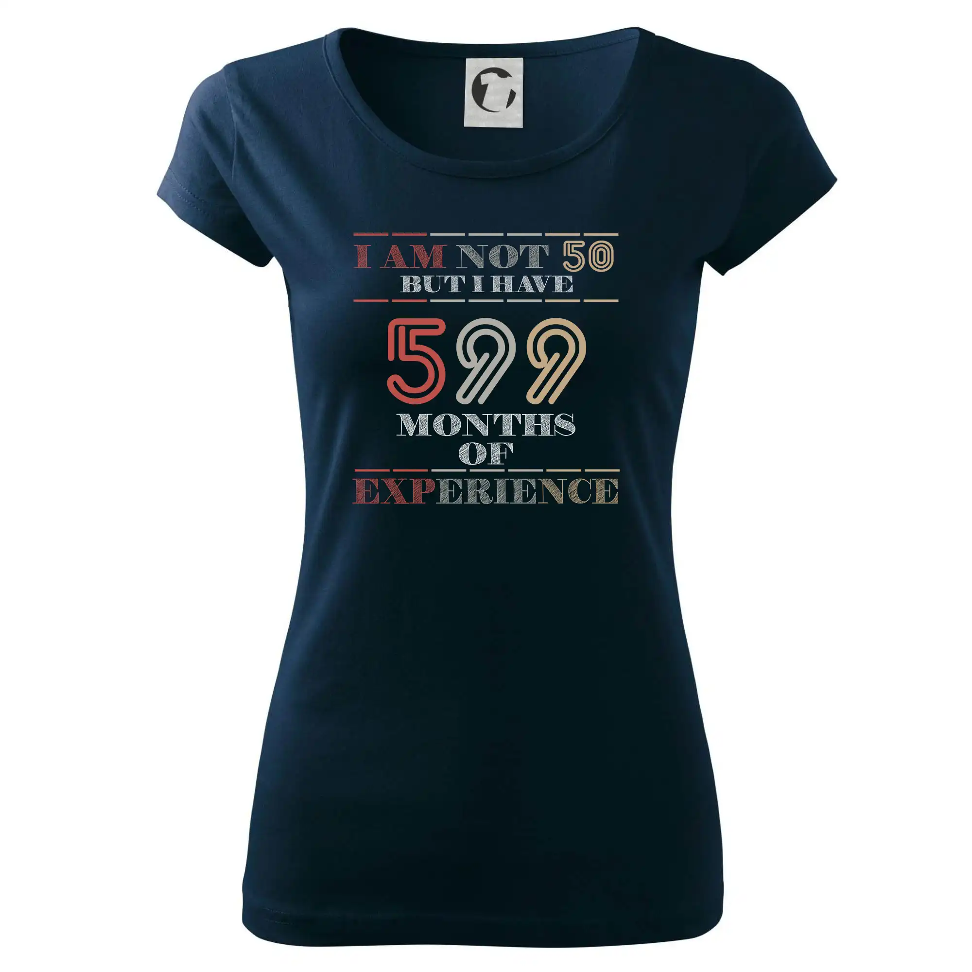 Tričká k narodeninám - 50 years 599 months of experience - Dámske tričko Pure