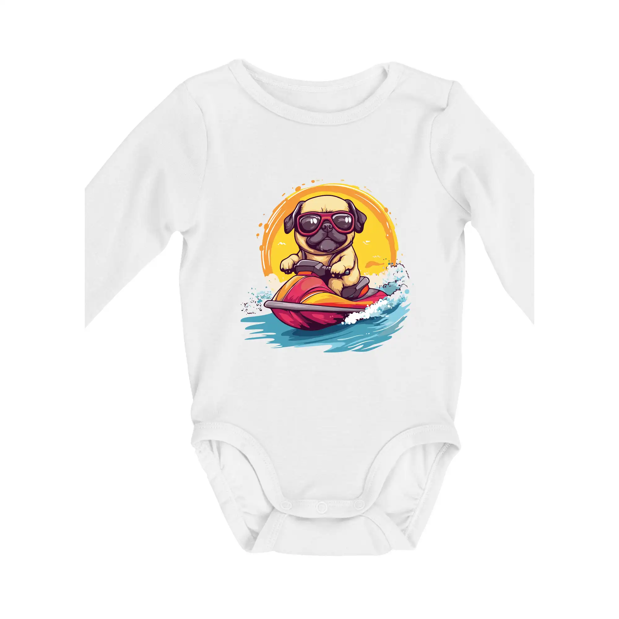 Mops na vodním skútru