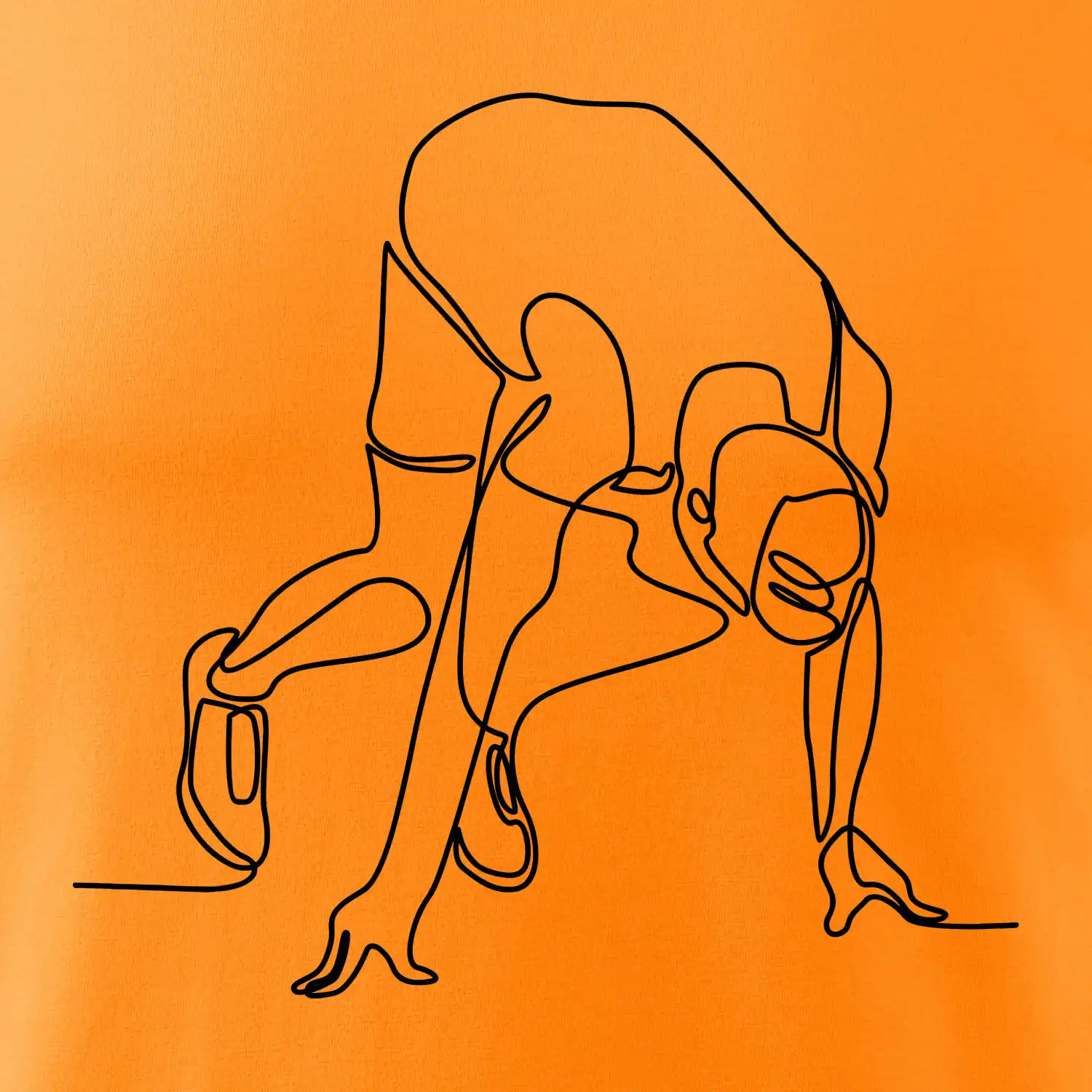 Běžec na startu jedním tahem