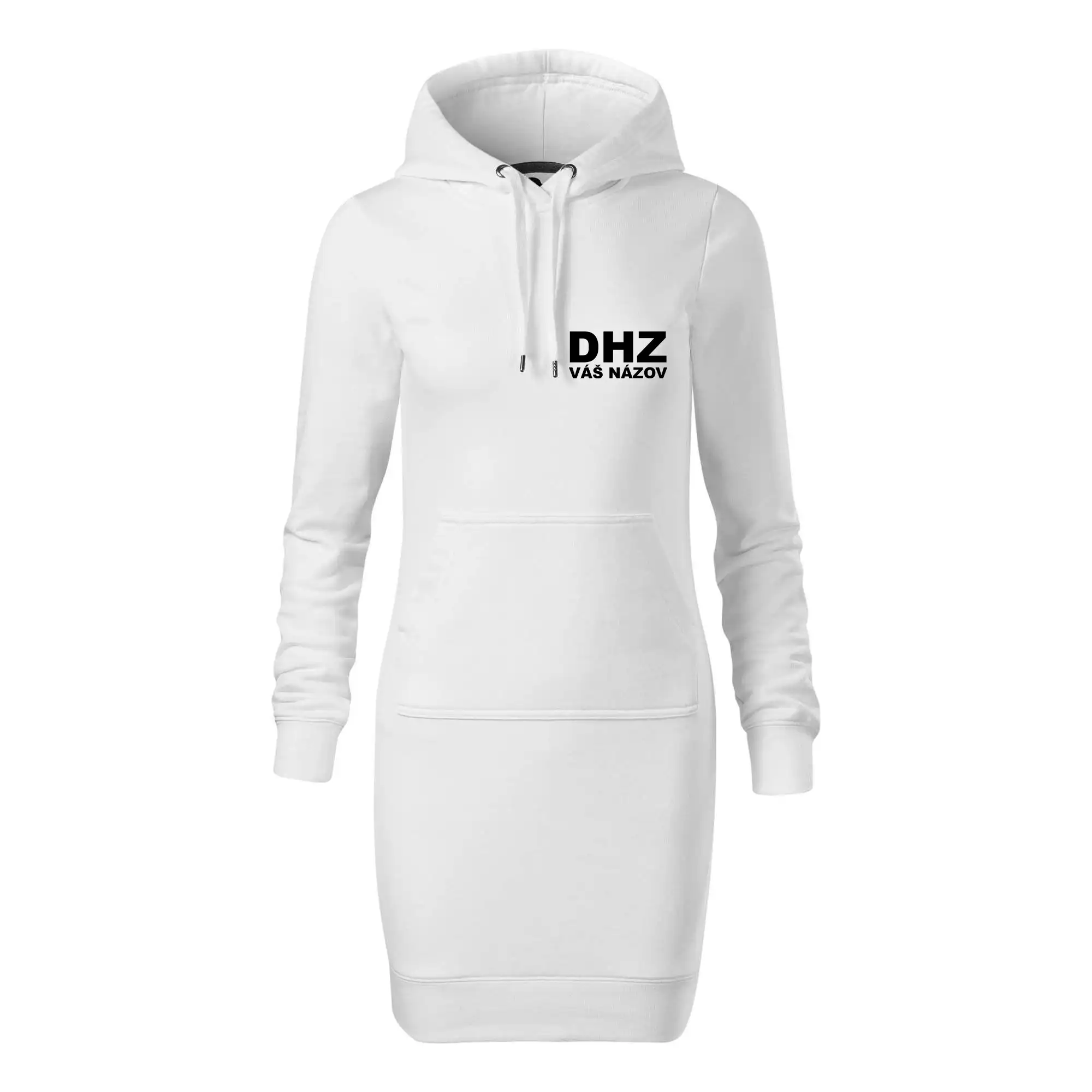 Originálne tričká pre hasičov - DHZ nápis (názov zboru - vlastný nápis) - Dámska mikina dlhá Snap