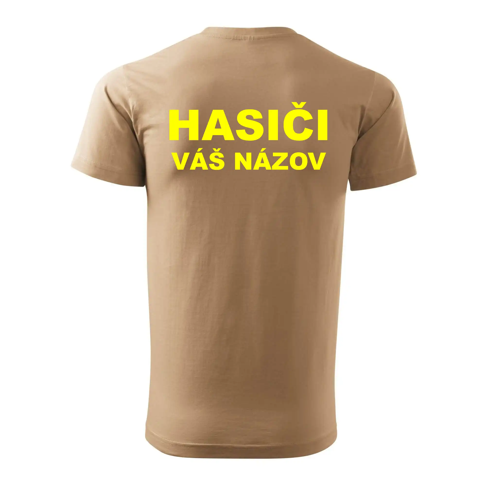Hasiči - žltý nápis - váš názov zboru