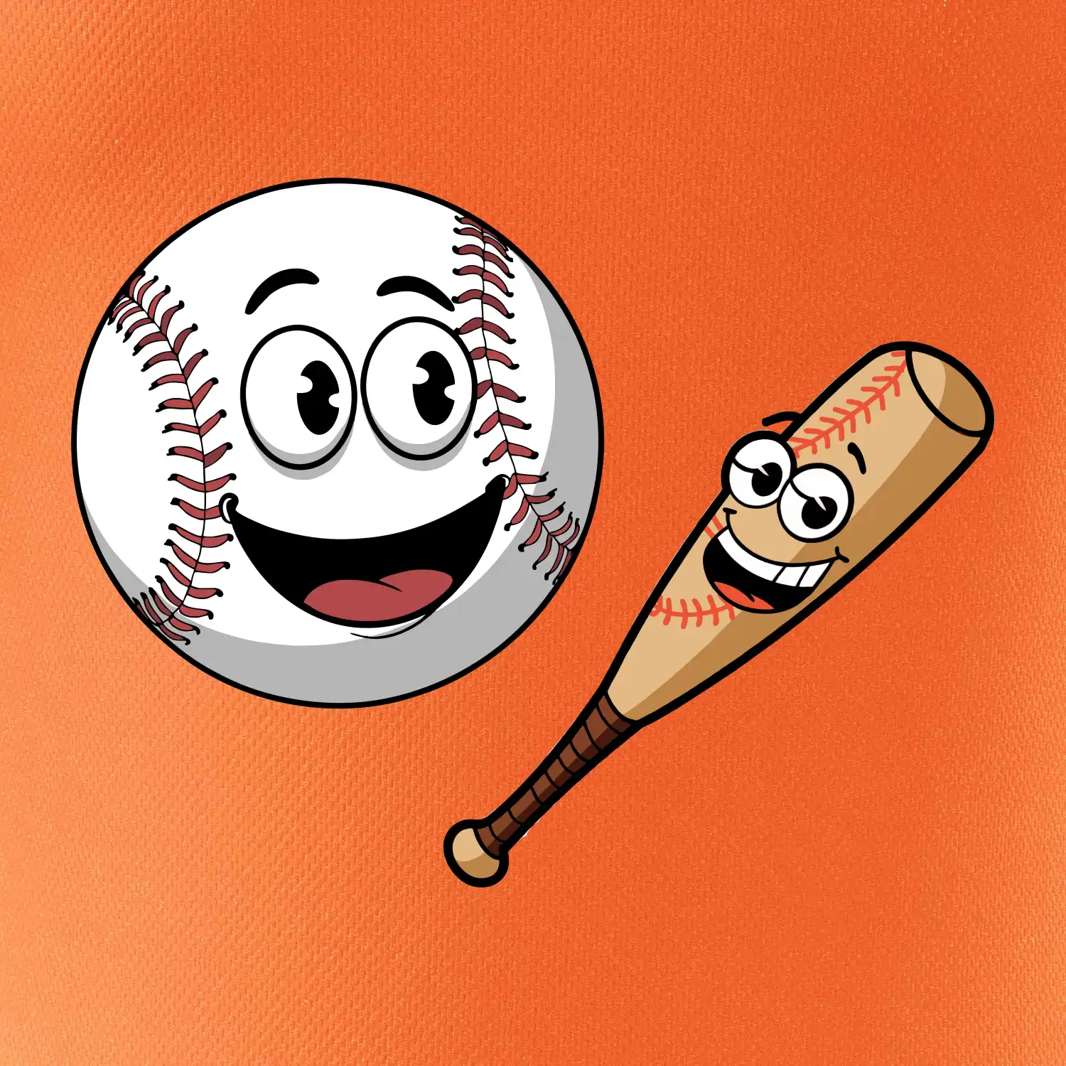 Parové triko - baseballová pálka a míček