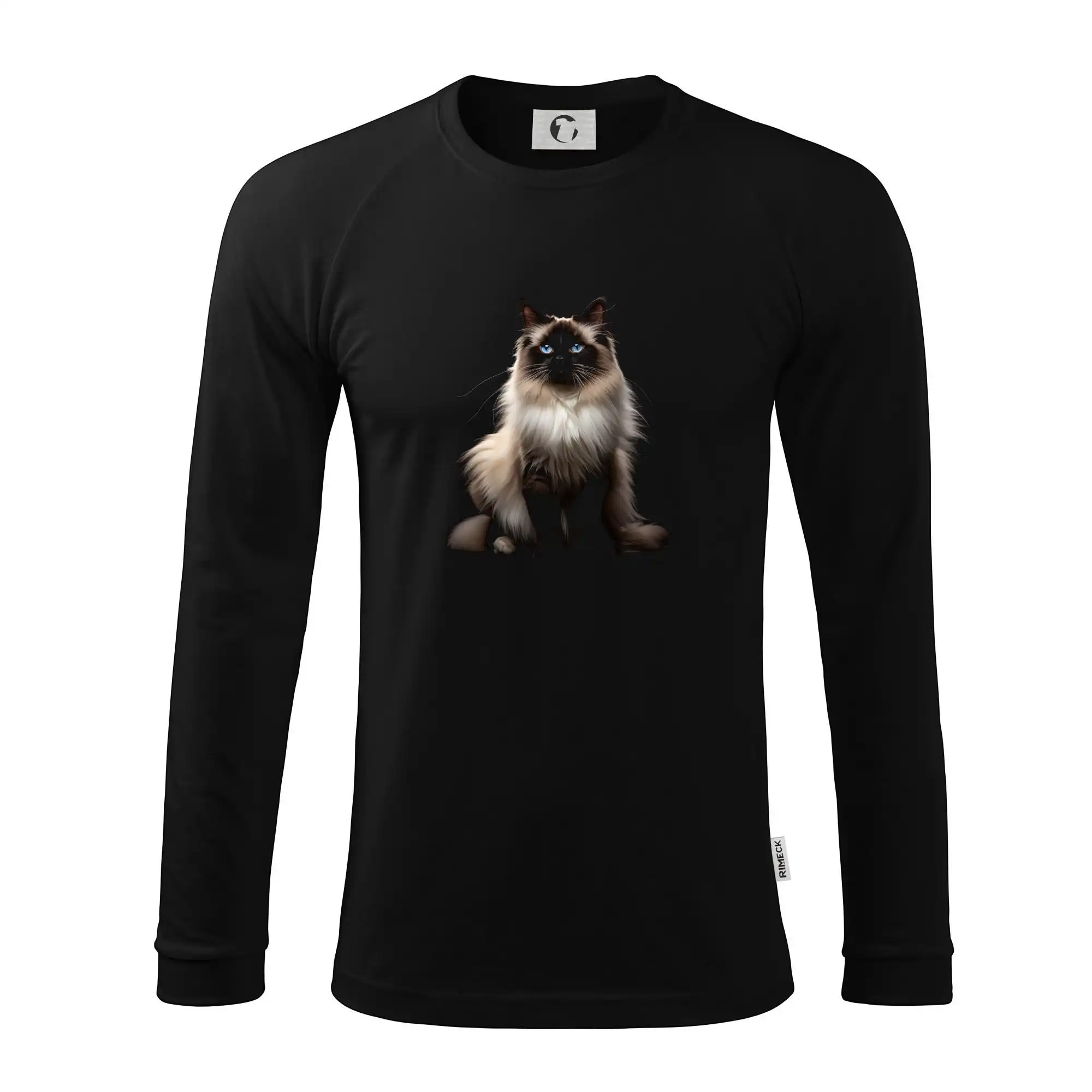 Kočka Ragdoll ze předu černá fotka