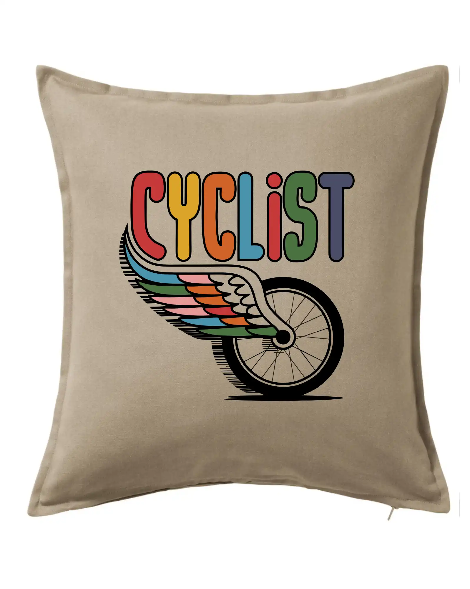 Tričko ako darček pre cyklistu - Cyclist - bicykel a krídlo - Vankúš 50x50
