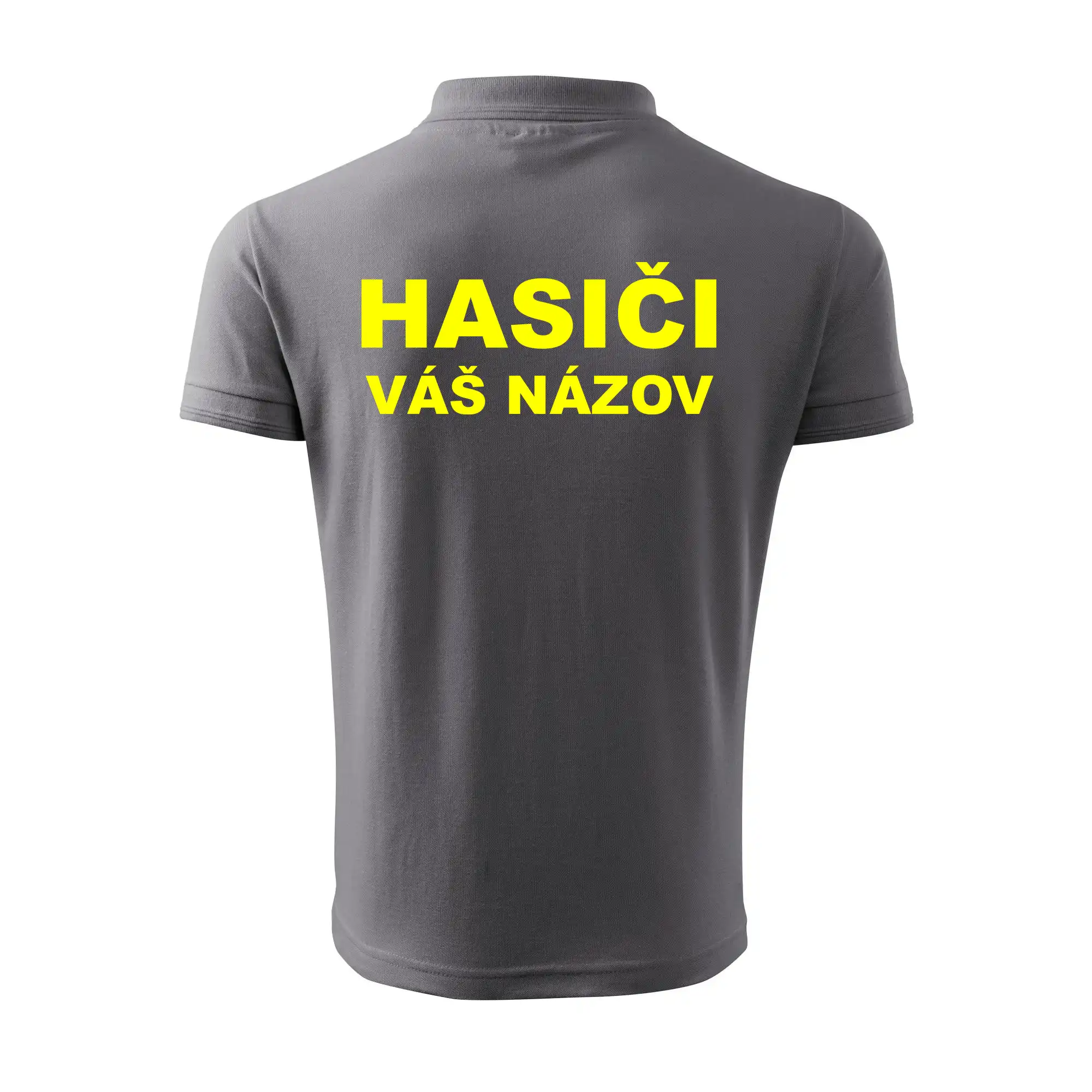 Hasiči - žltý nápis - váš názov zboru