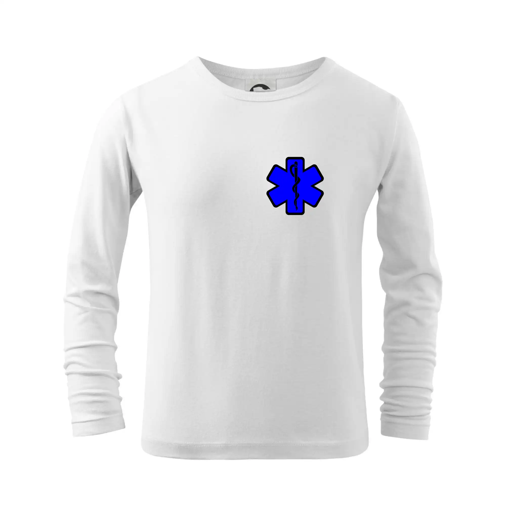 Tričká a mikiny pre záchranárov a lekárov - Kvalitné oblečenie pre zdravotníkov - Rescue - Hviezda na prsníku + nápis na chrbte - Tričko detské Long Sleeve