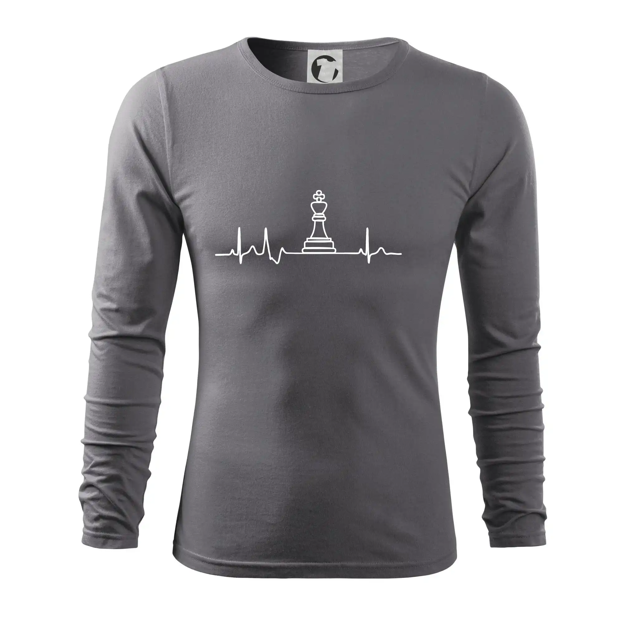 Tričká a mikiny so spoločenskými hrami  - EKG Šachové figúrky - Kráľ - Tričko s dlhým rukávom FIT-T long sleeve