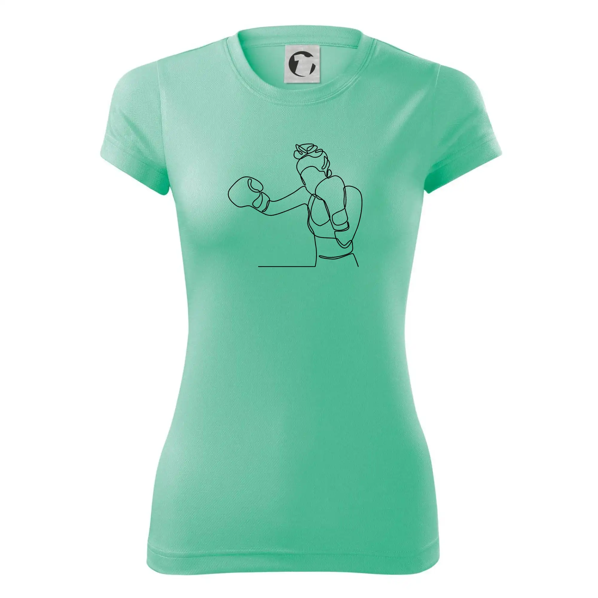 Žena boxerka jedním tahem