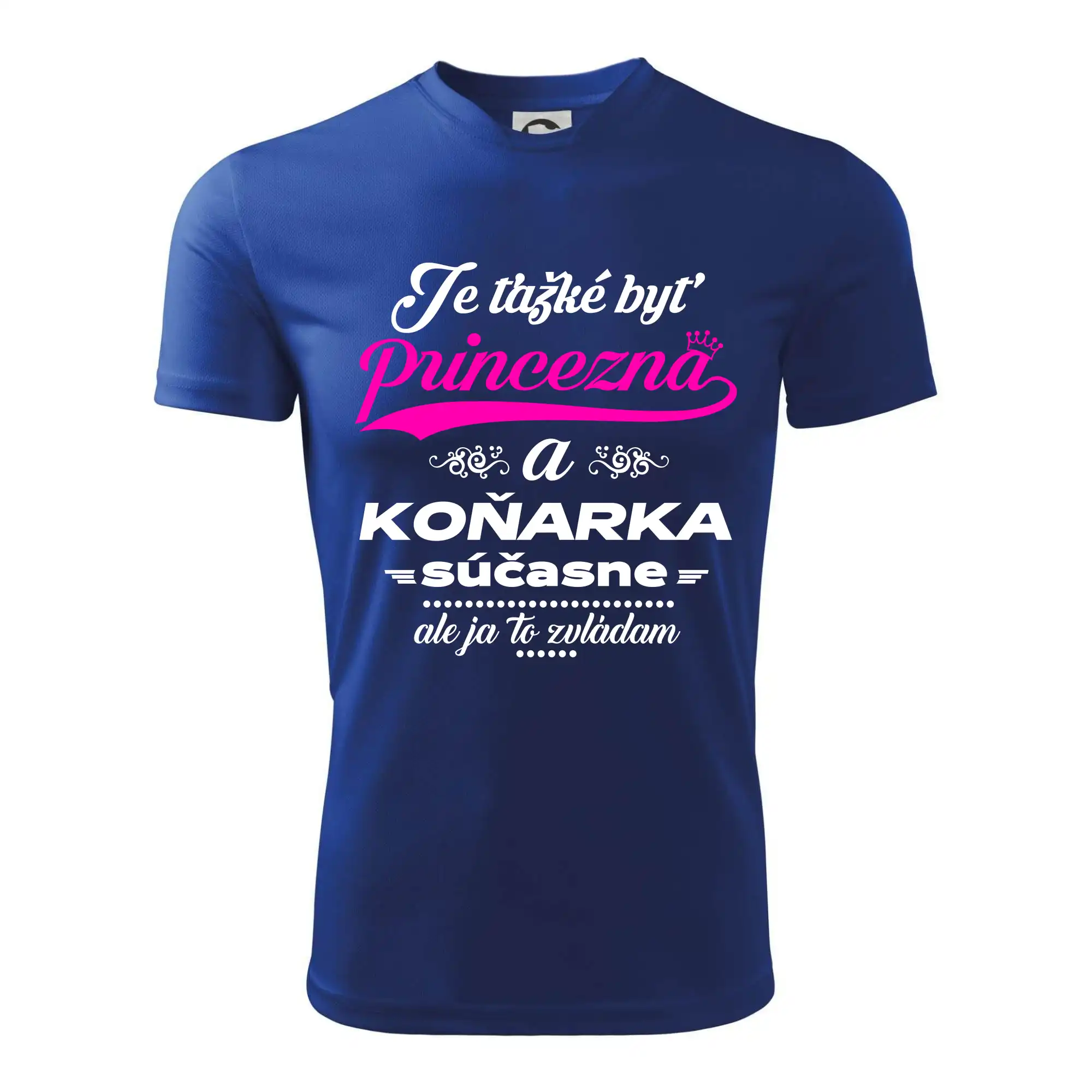 Tričká s koňmi - Je ťažké byť princezná koňarka - Detské tričko športové
