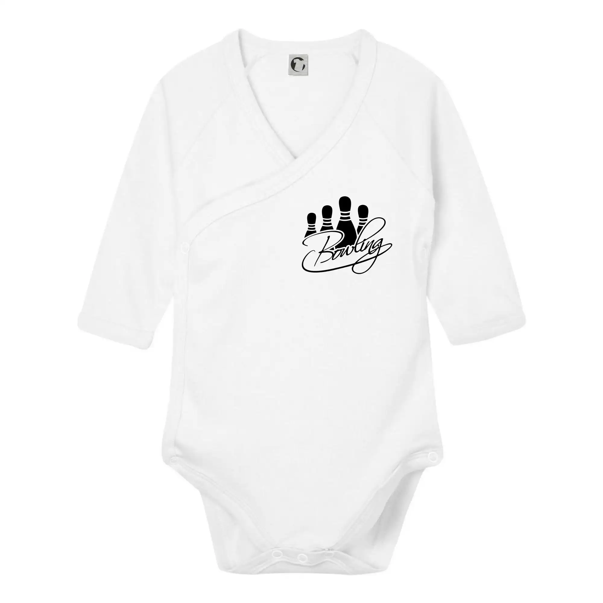 Tričká Bowling - Bowling kolky - Body zavinovacie s dlhým rukávom