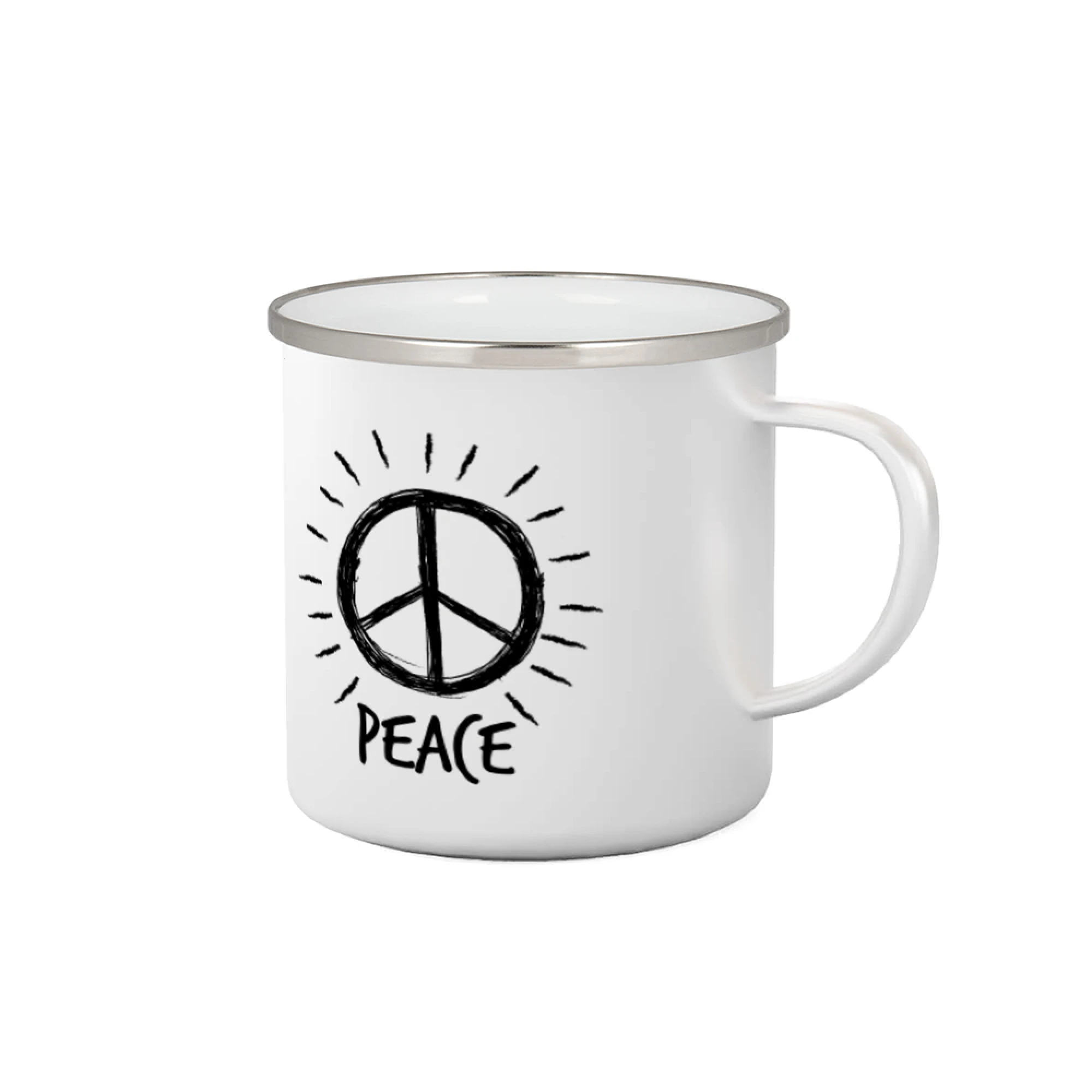 Tričká pre pohodový ľudí - Peace symbol čiernobiely - Plecháčik