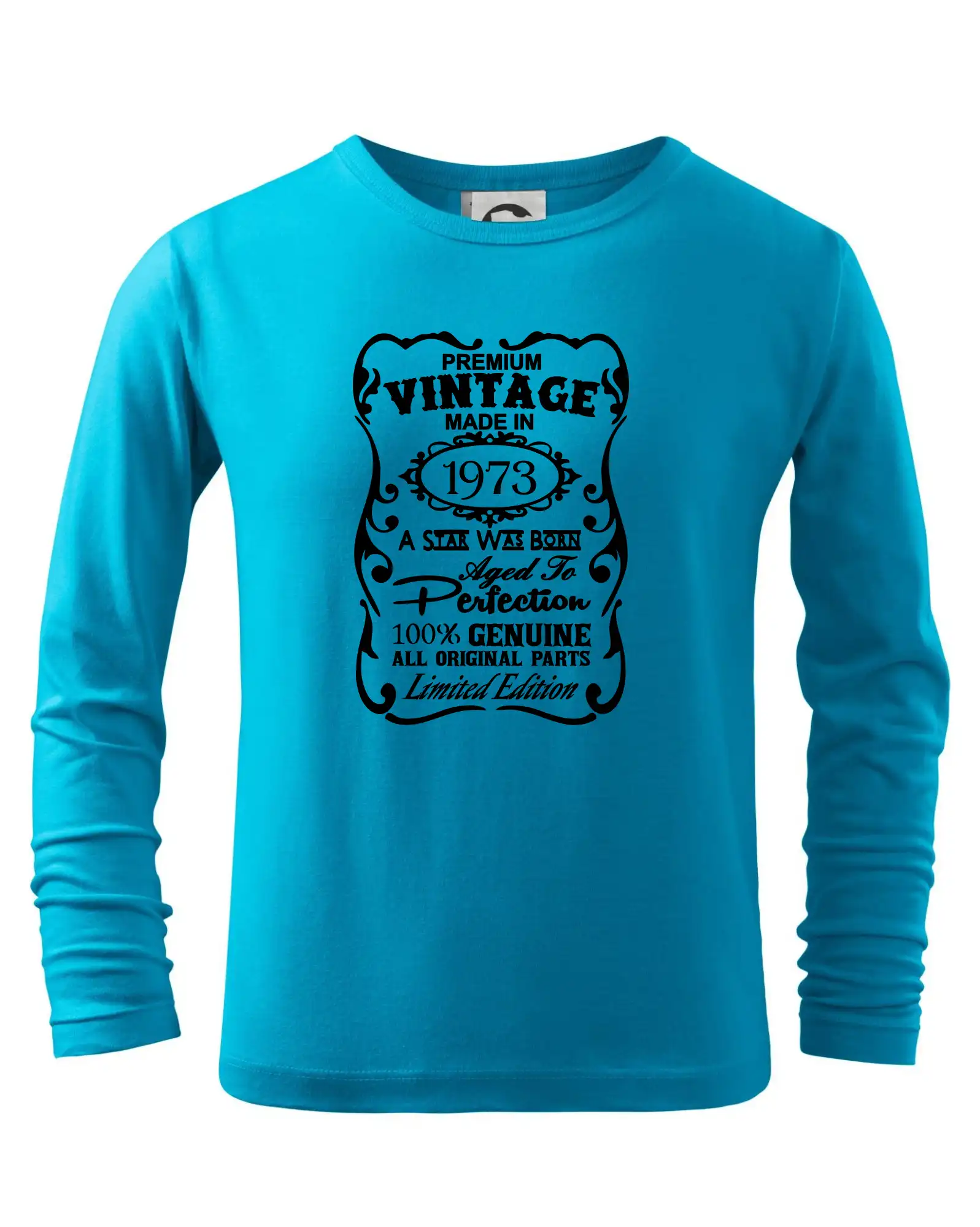 Tričká k narodeninám - Vintage Etiketa - 1973 - Tričko detské Long Sleeve