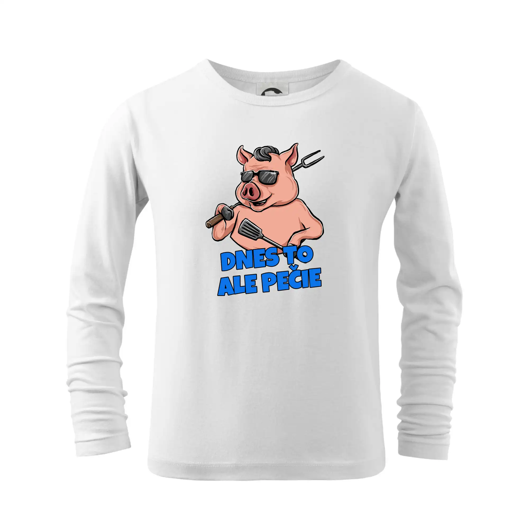 Tričká a zástery na grilovanie - Dnes to ale pečie - Tričko detské Long Sleeve