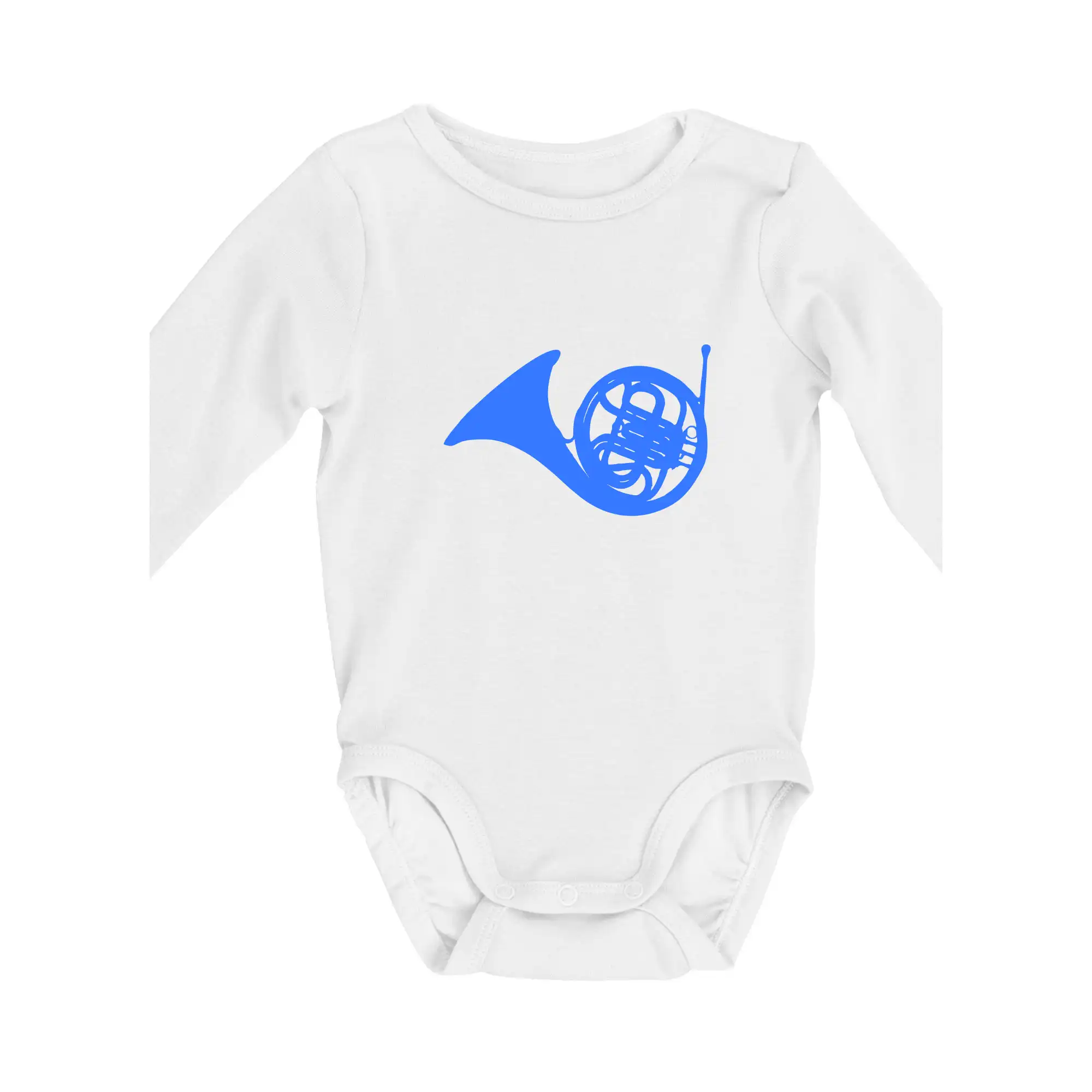Seriálové tričká - Blue French Horn - Body dojčenské s dlhým rukávom