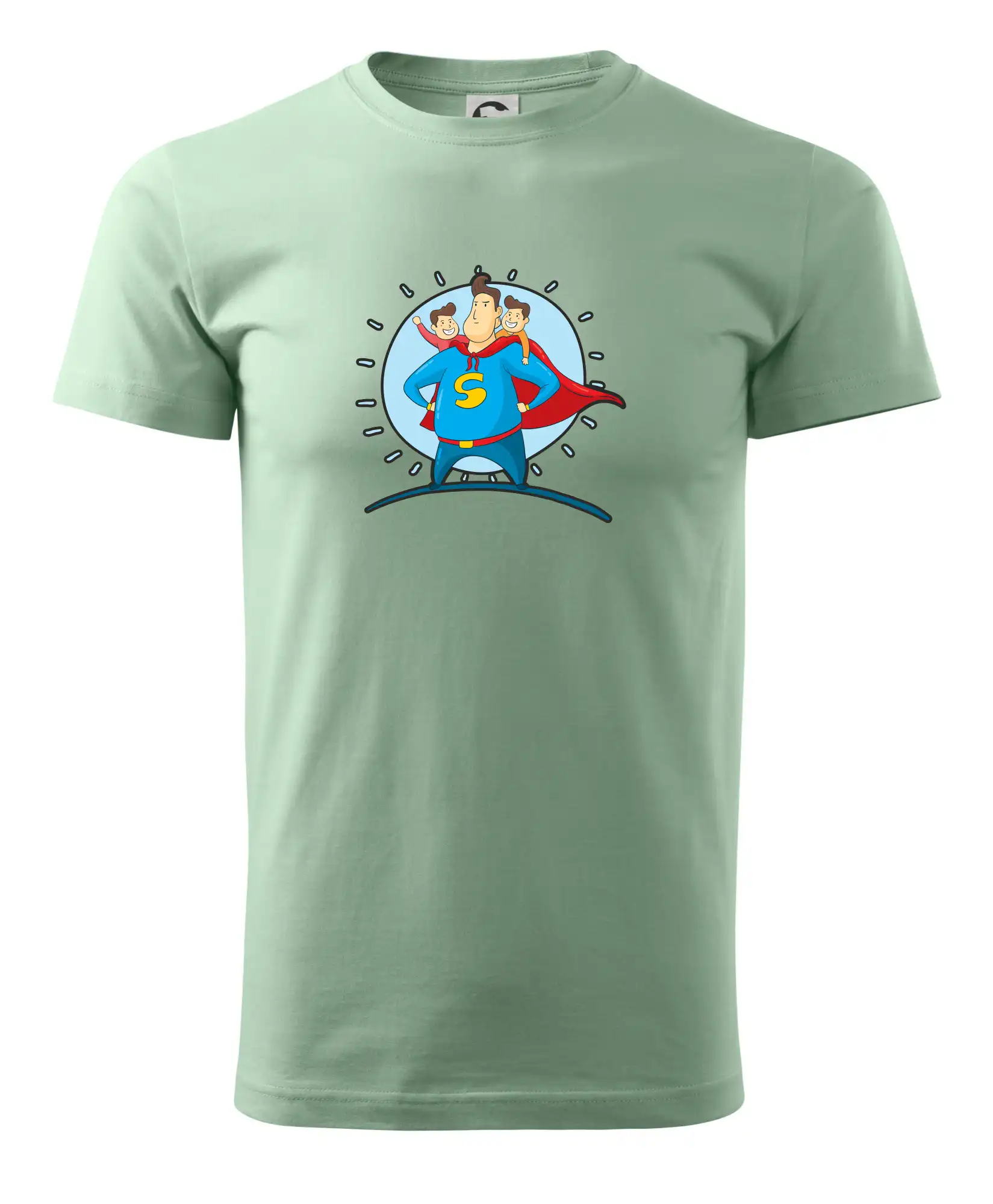 Najlepší darček pre otecka ku dňu otcov - Ocko superman - chlapec a chlapec - Pánske tričko nižšej gramáže