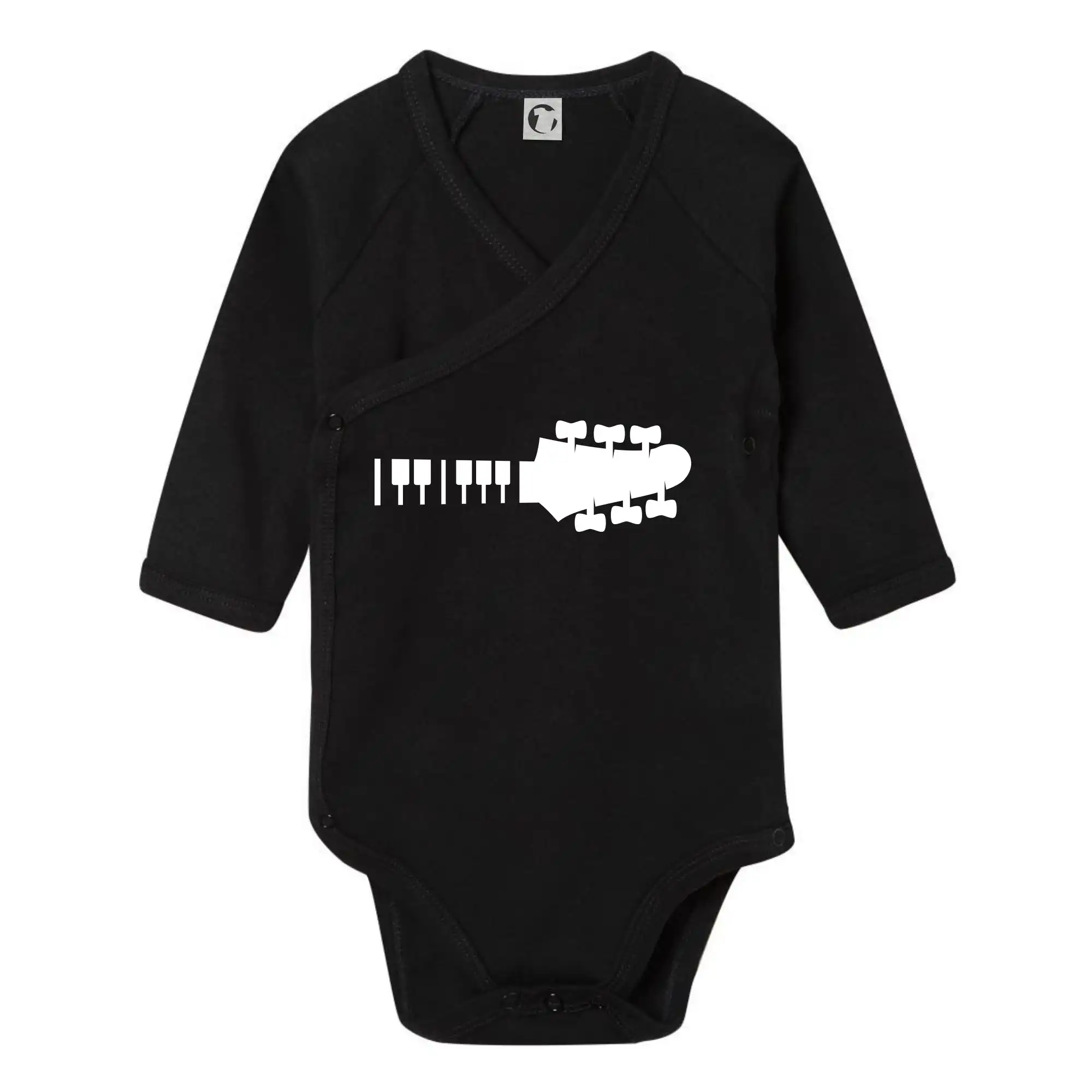 Klávesy a kytara - Body zavinovacie s dlhým rukávom