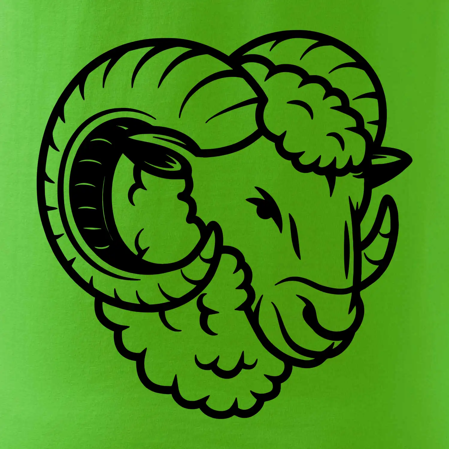 Bílá Hlava berana obrys