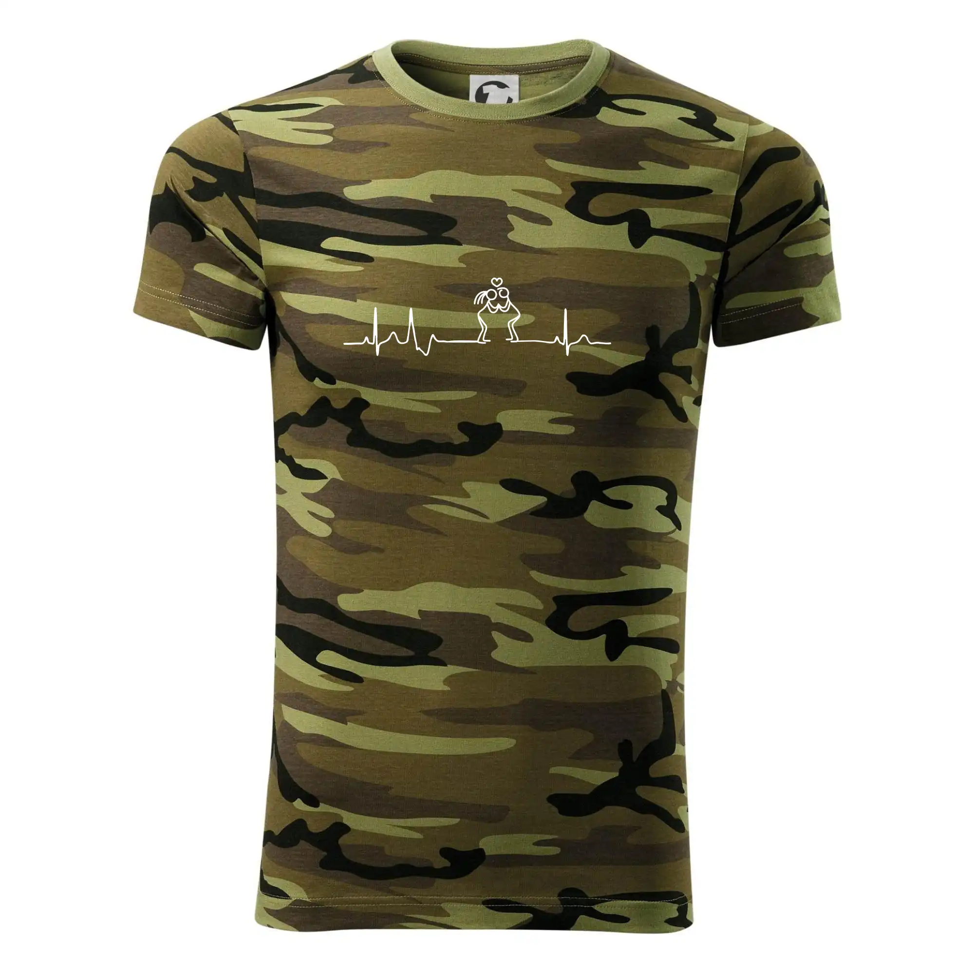 Tričká pre zamilovaných - EKG zamilovaný pár - Army CAMOUFLAGE