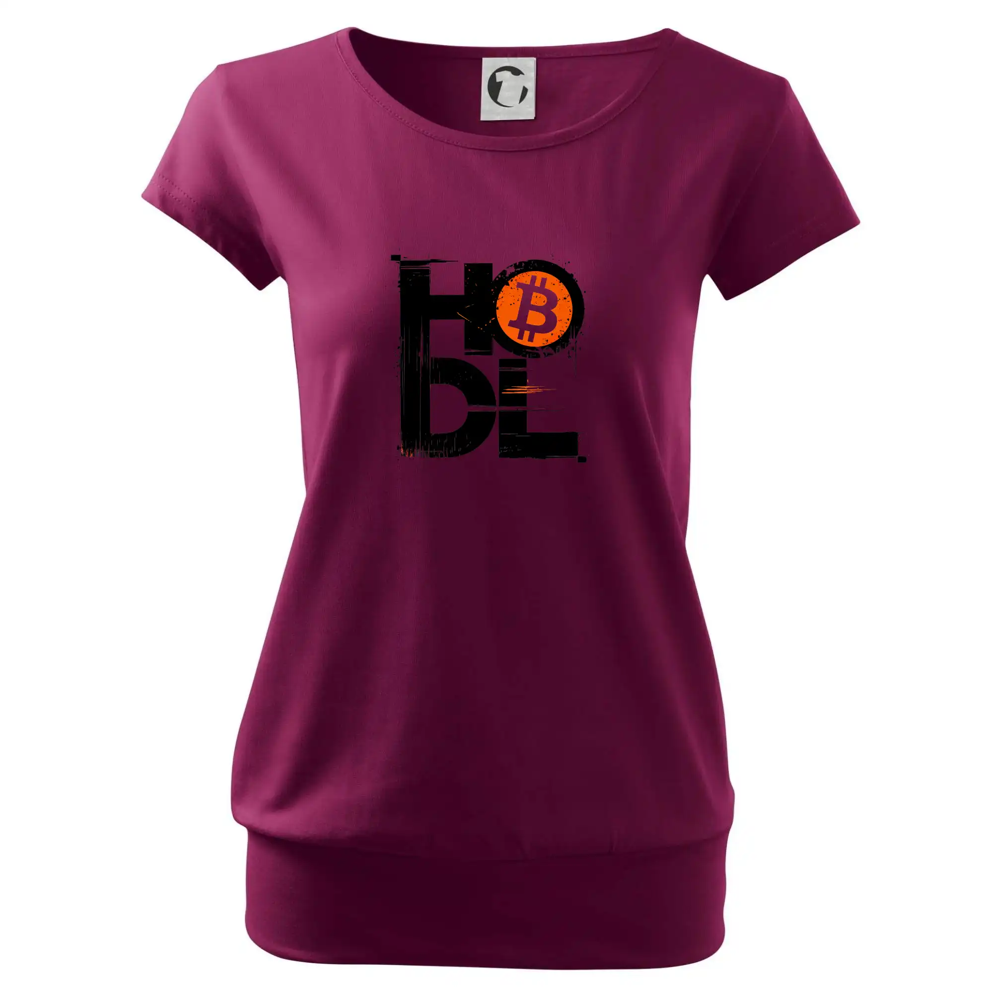 Hodl velký nápis a logo BTC