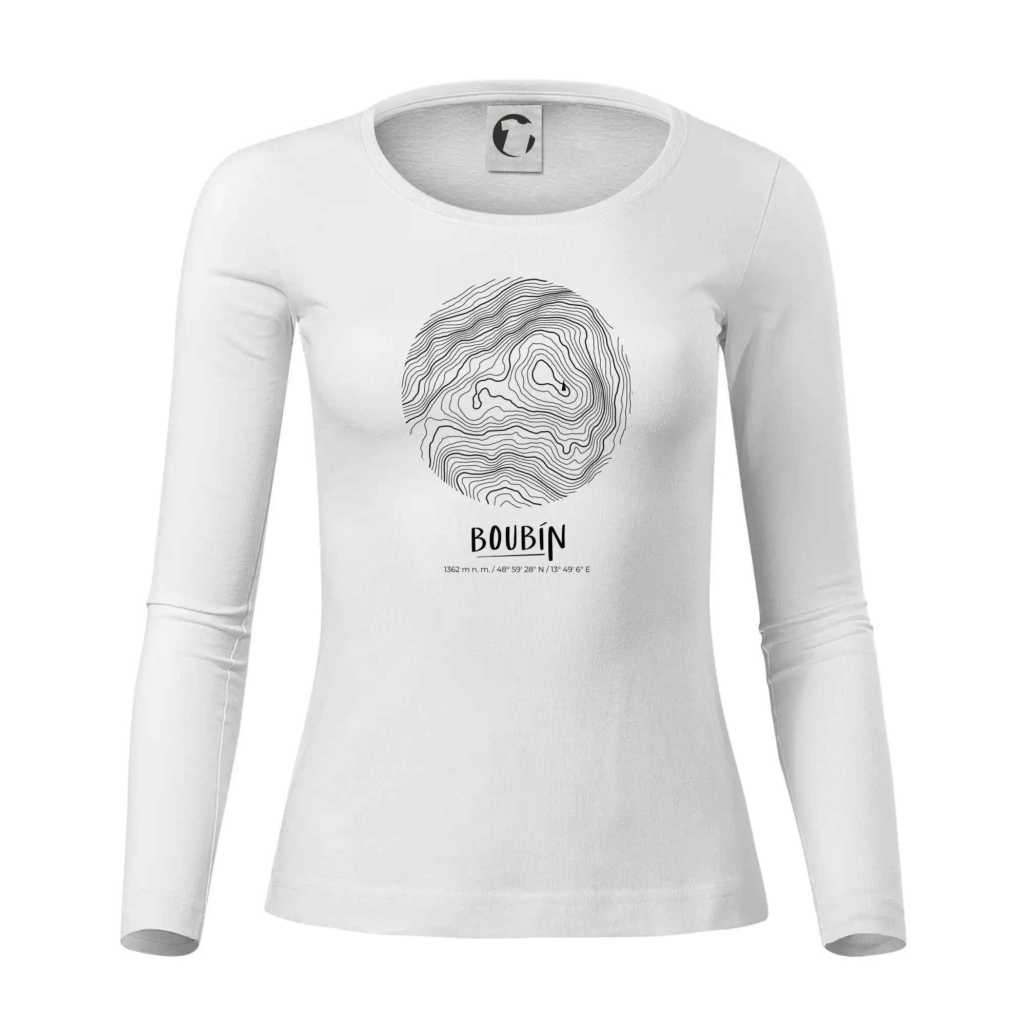 Boubín - vrstevnice v kruhu