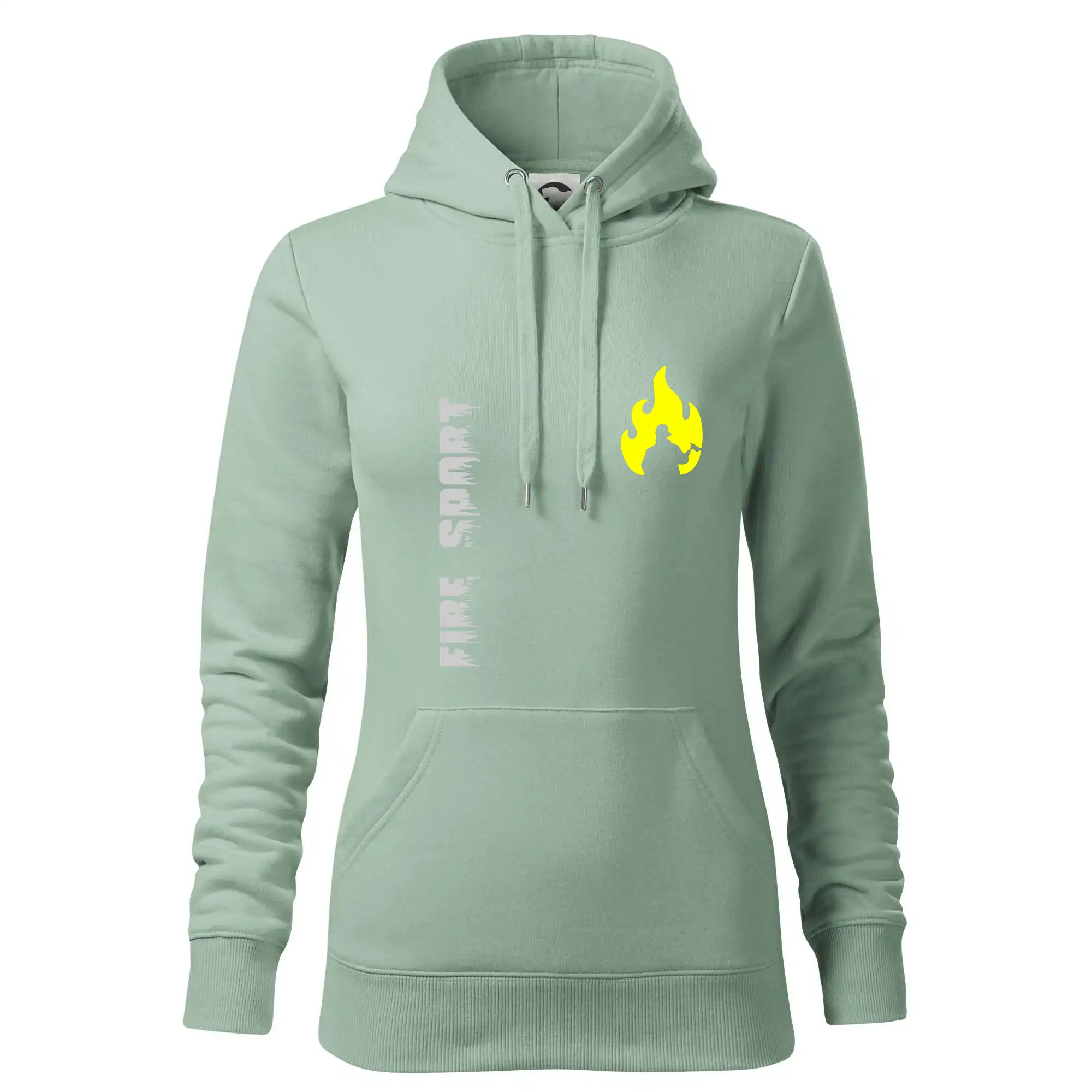 Originálne tričká pre hasičov - Hasiči - Váš názov - FLUO + Reflexná potlač - Mikina dámská Cape s kapucí