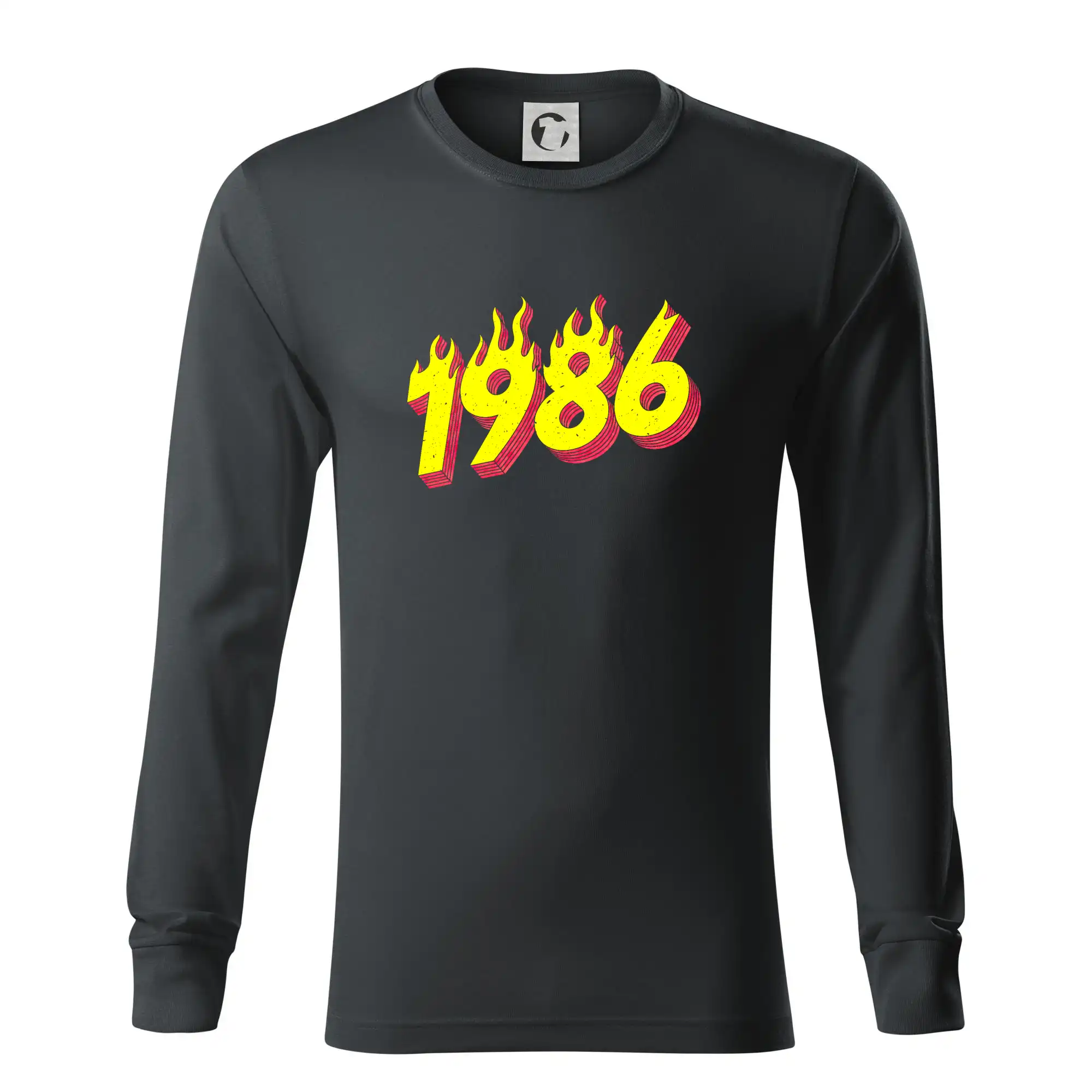 Trička s ročníkom 1986 - Narodeniny v ohni 1986 - Tričko s dlhým rukávom LS R05