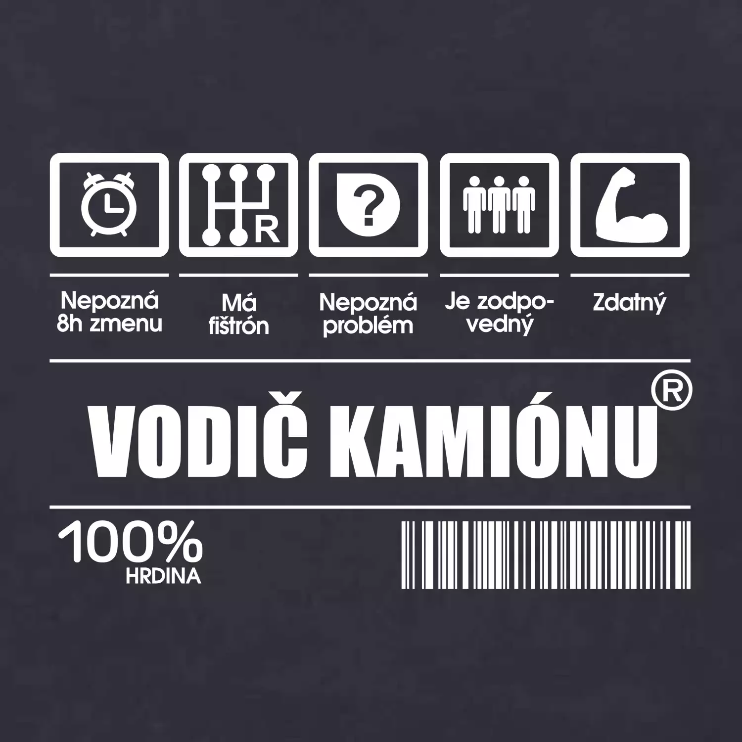 Čiarový kód - Vodič kamionu