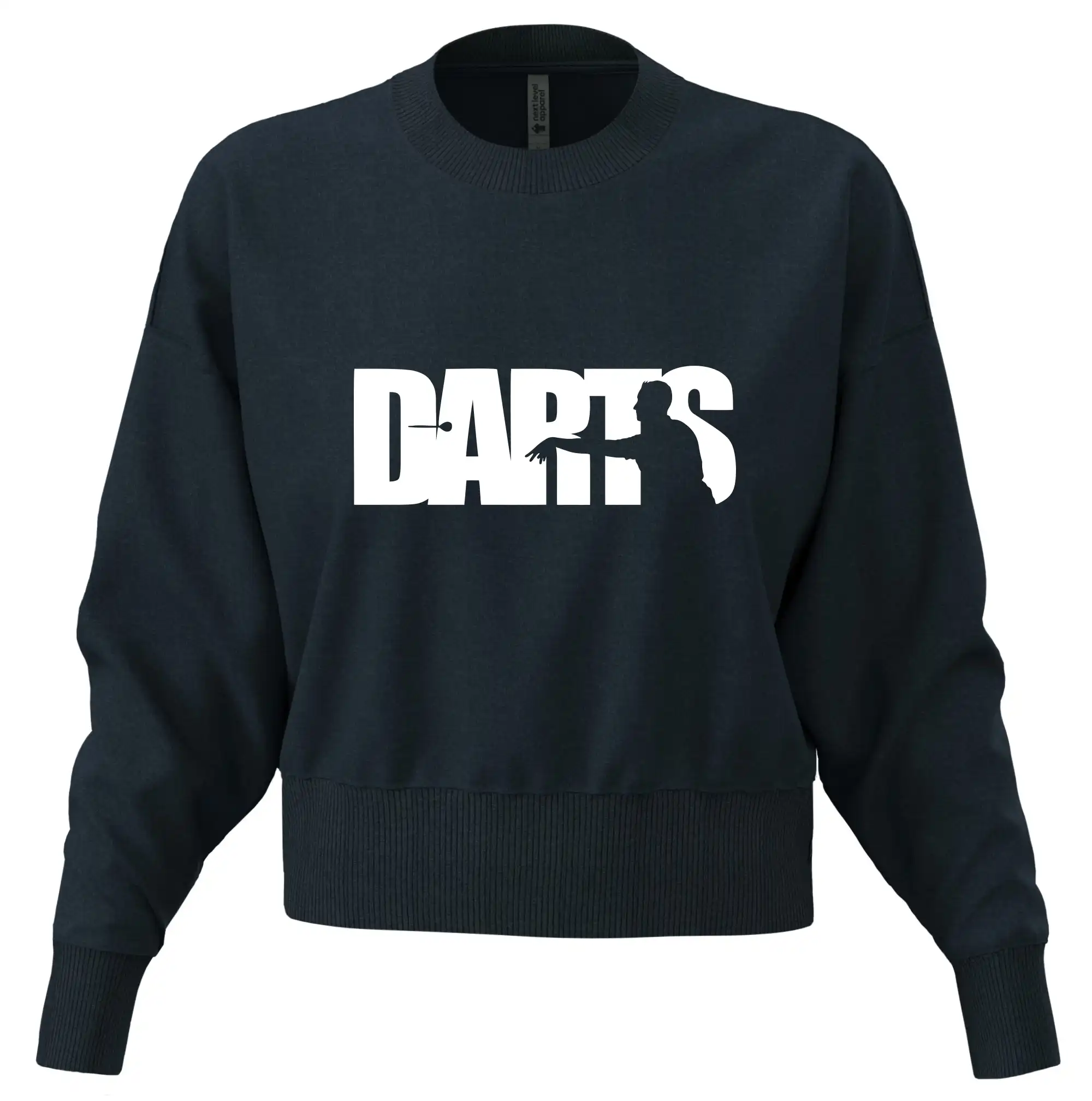 Darts - nápis se šipkařem