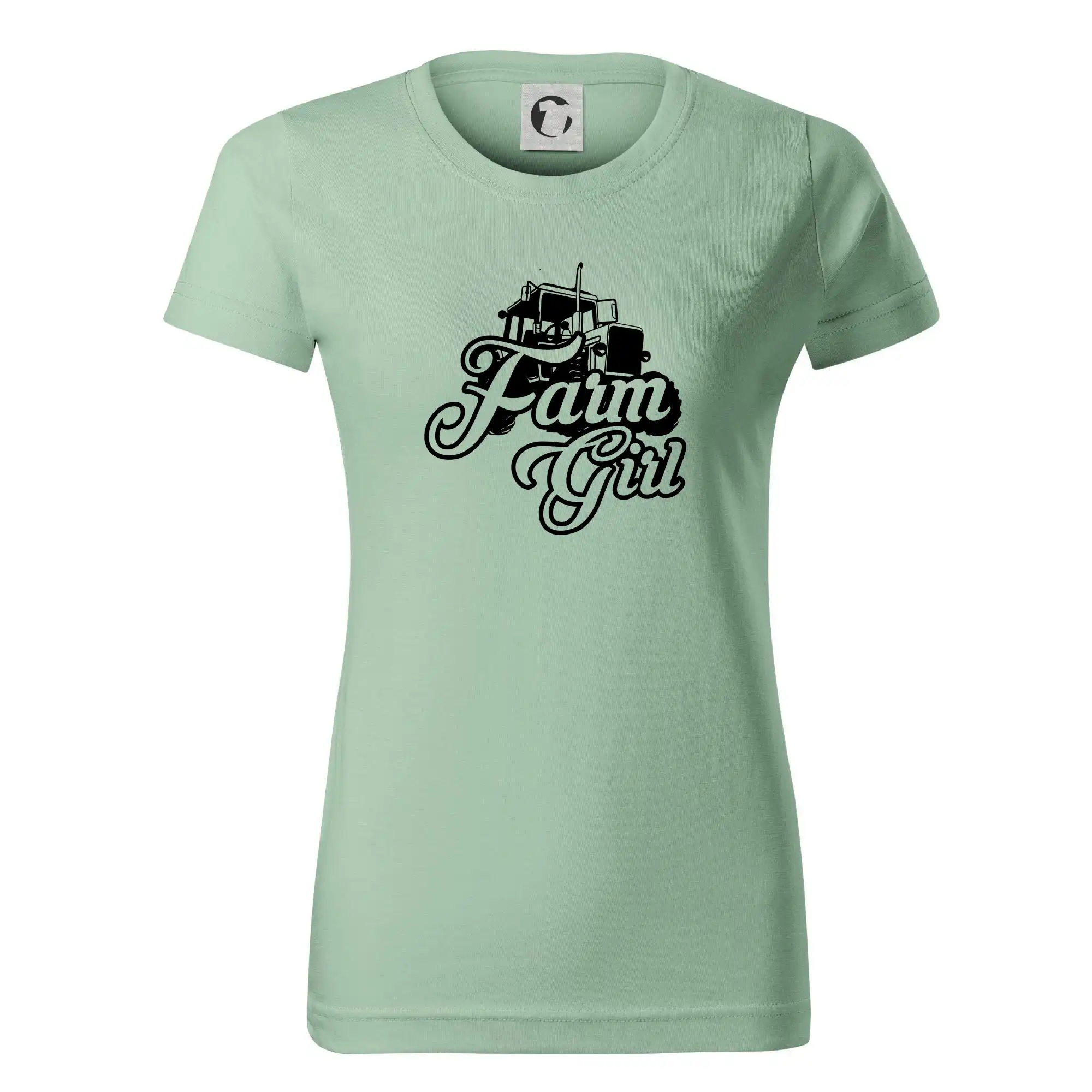 Tričká s koňmi - Farm Girl - Dámske tričko basic - ľahko voľnejšie a dlhšie