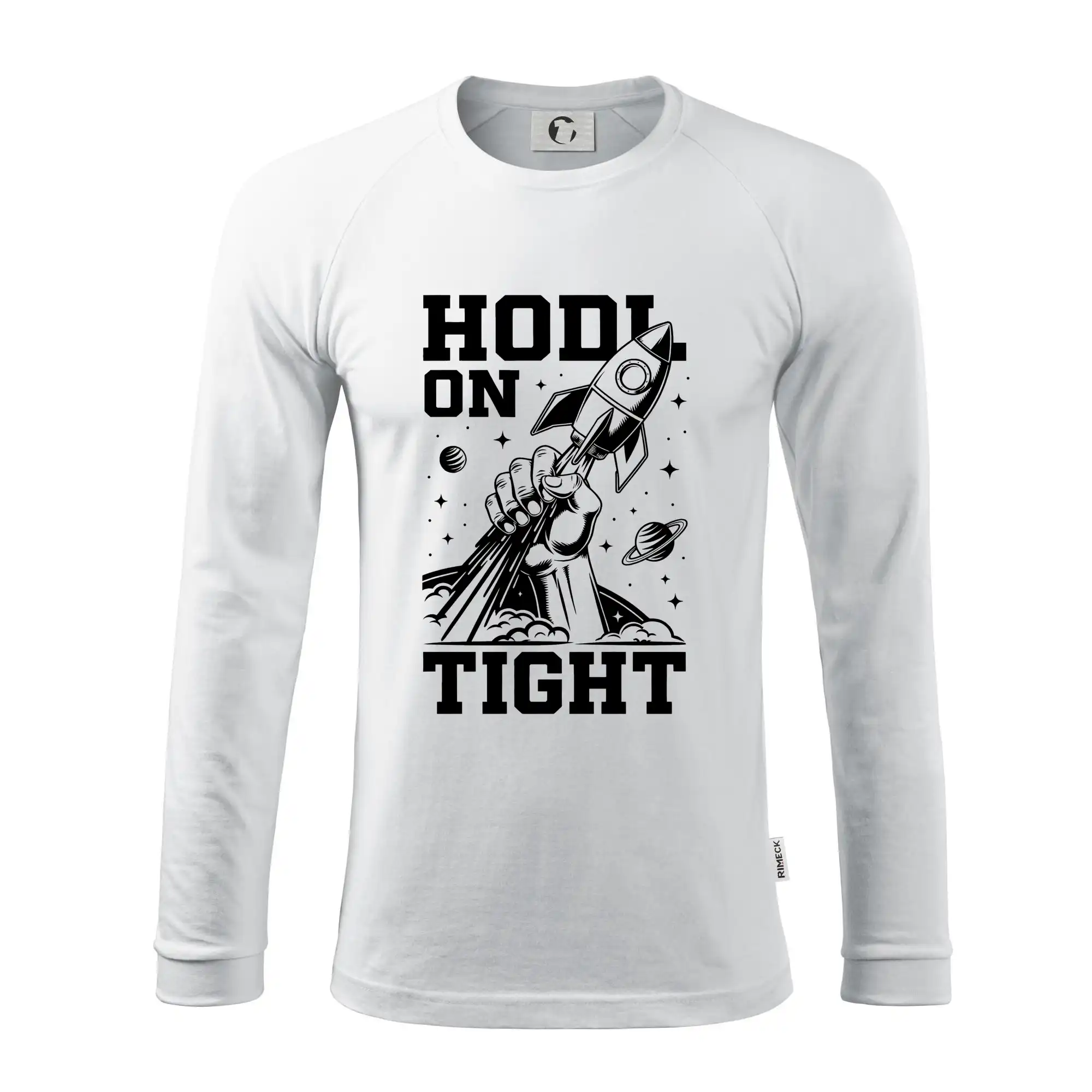 HODL On Tight raketa - Pánske tričko s dlhým rukávom LS130