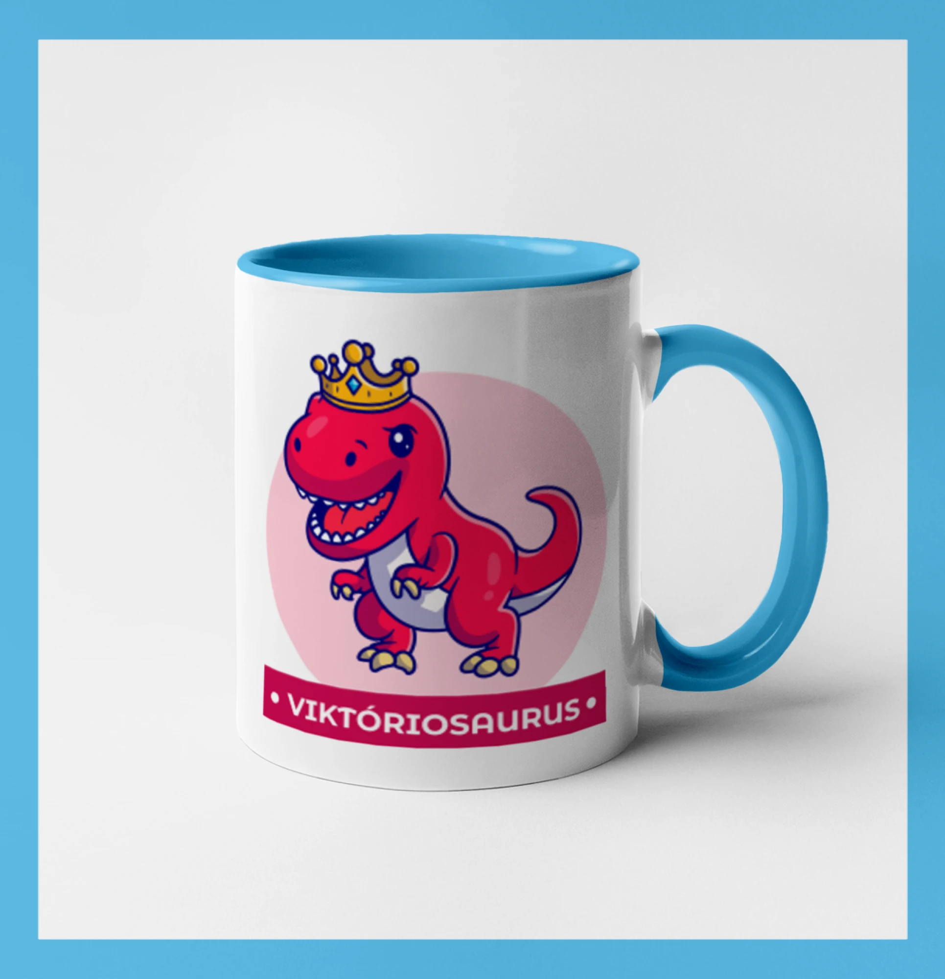 Detské tričká, mikiny a body s originálnymi potlačami | Veselé motívy pre chlapcov aj dievčatá - Dinosaurie mená - červený dinosaurus - Hrnček 