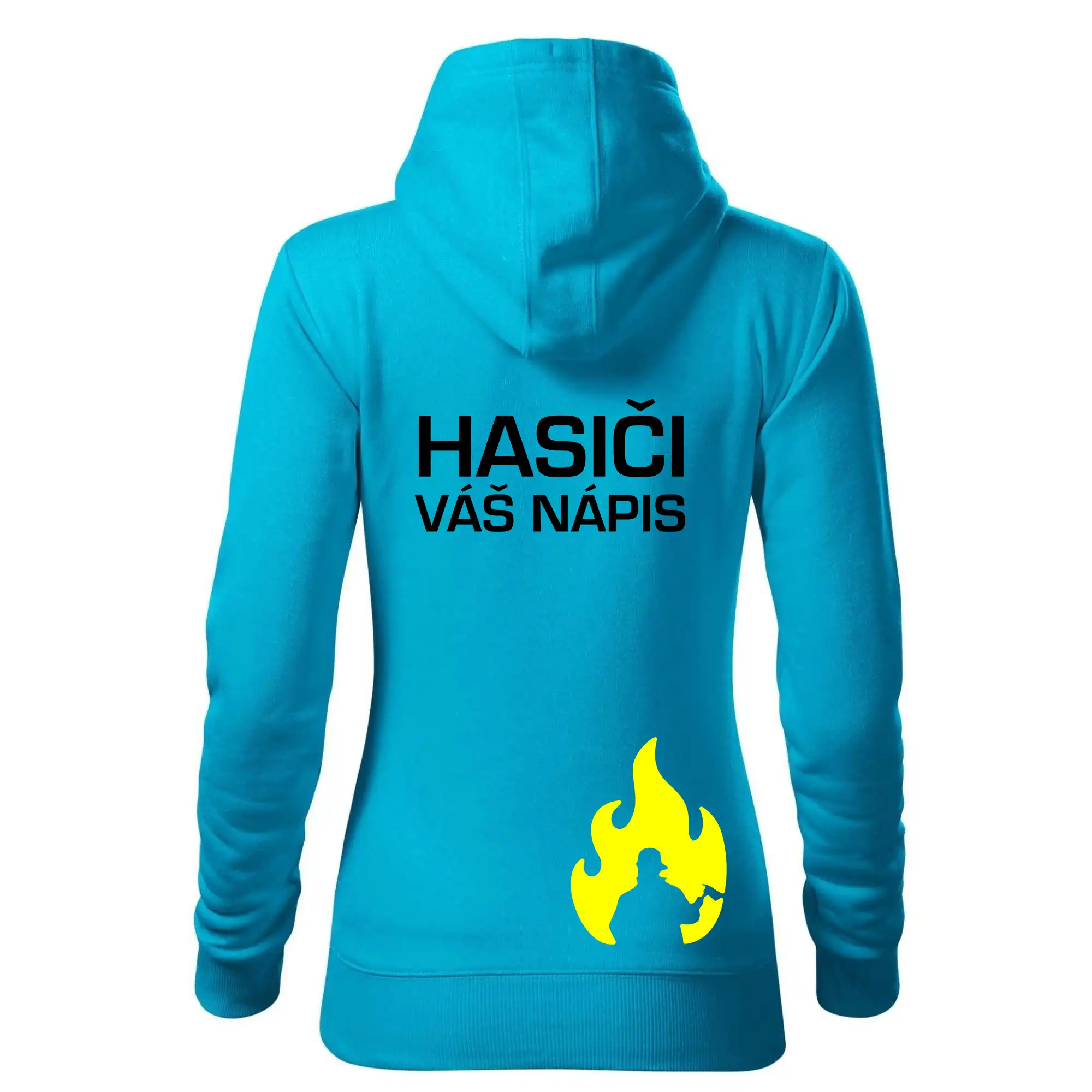Hasič stojaci - nápis hasiči - Veľký nápis na chrbte