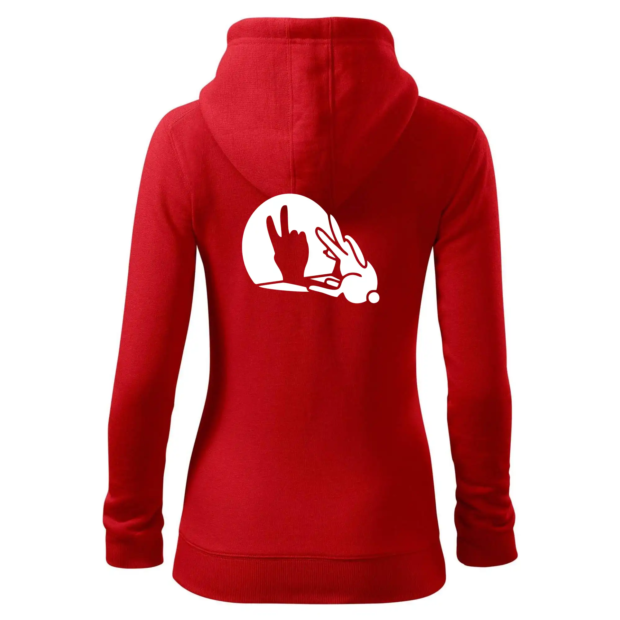 Veľkonočné tričká - Zajac tieň mier - Mikina dámska trendy zipper s kapucňou