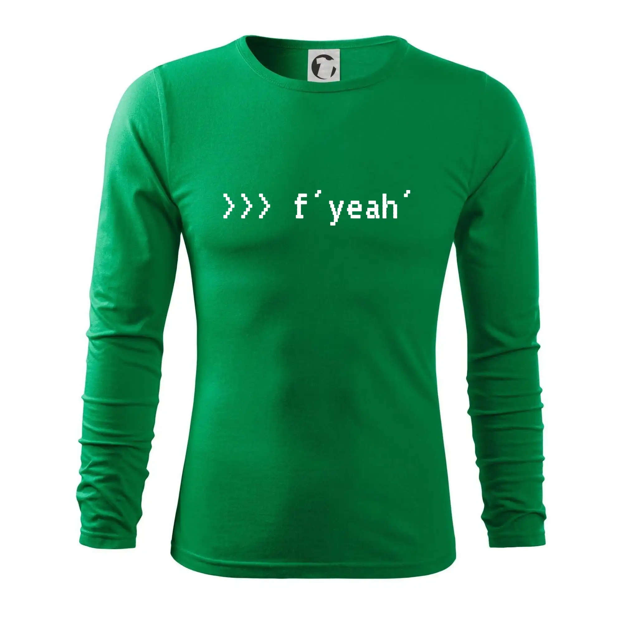 Tričká pre ajťákov - Python  f yeah - Tričko s dlhým rukávom FIT-T long sleeve