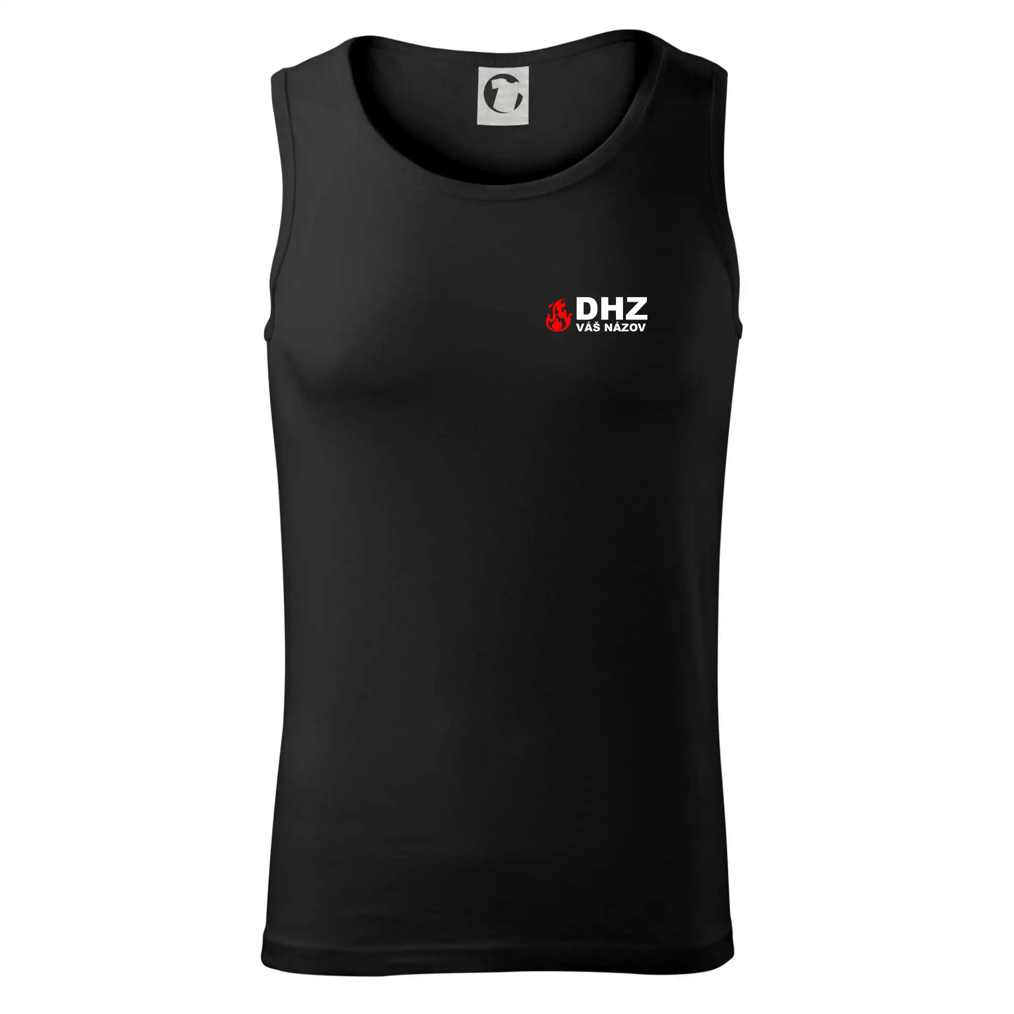 Originálne tričká pre hasičov - DHZ (oheň, názov sboru - vlastný nápis) - Tielko pánske Core