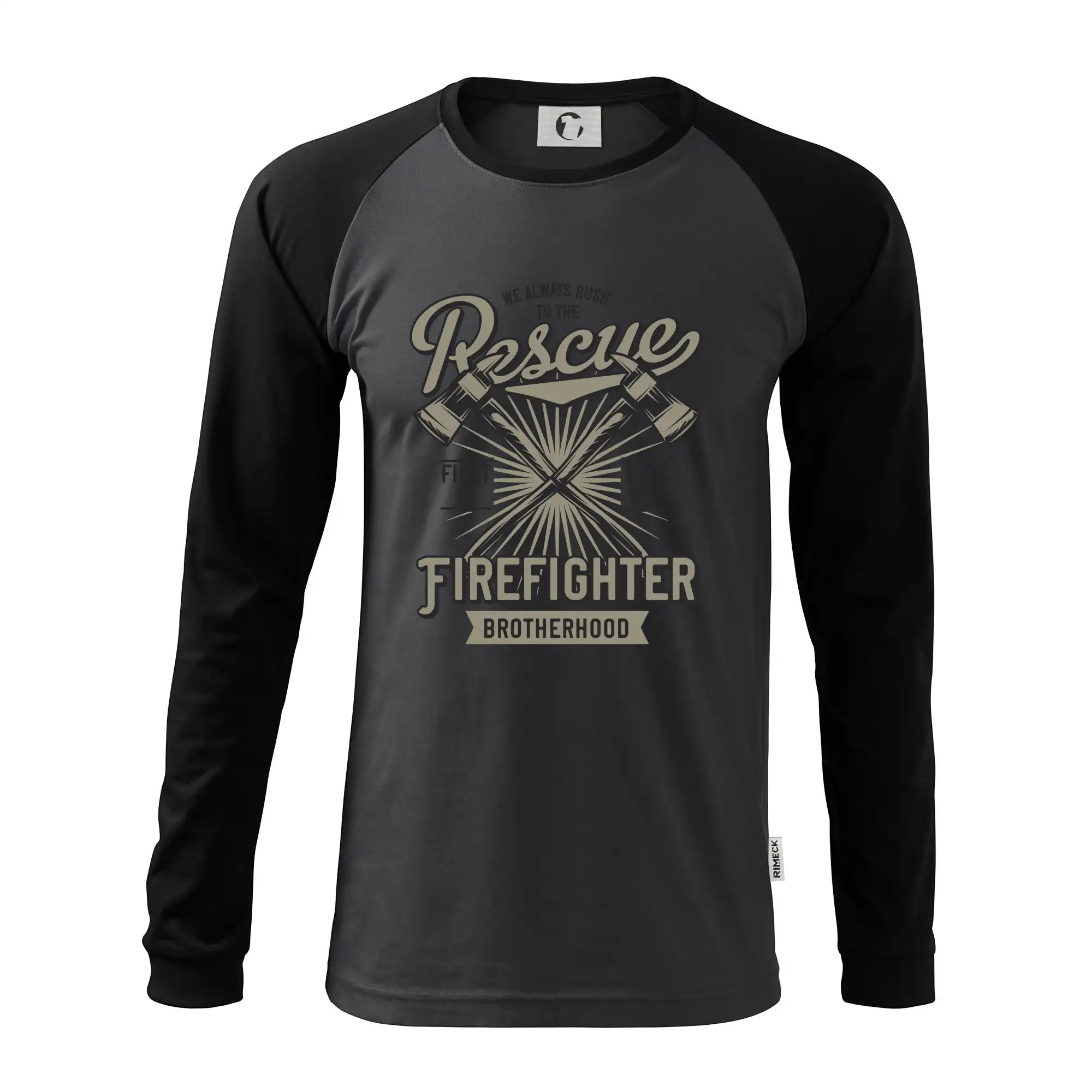Originálne tričká pre hasičov - Rescue Firefighter - Pánske tričko s dlhým rukávom LS130