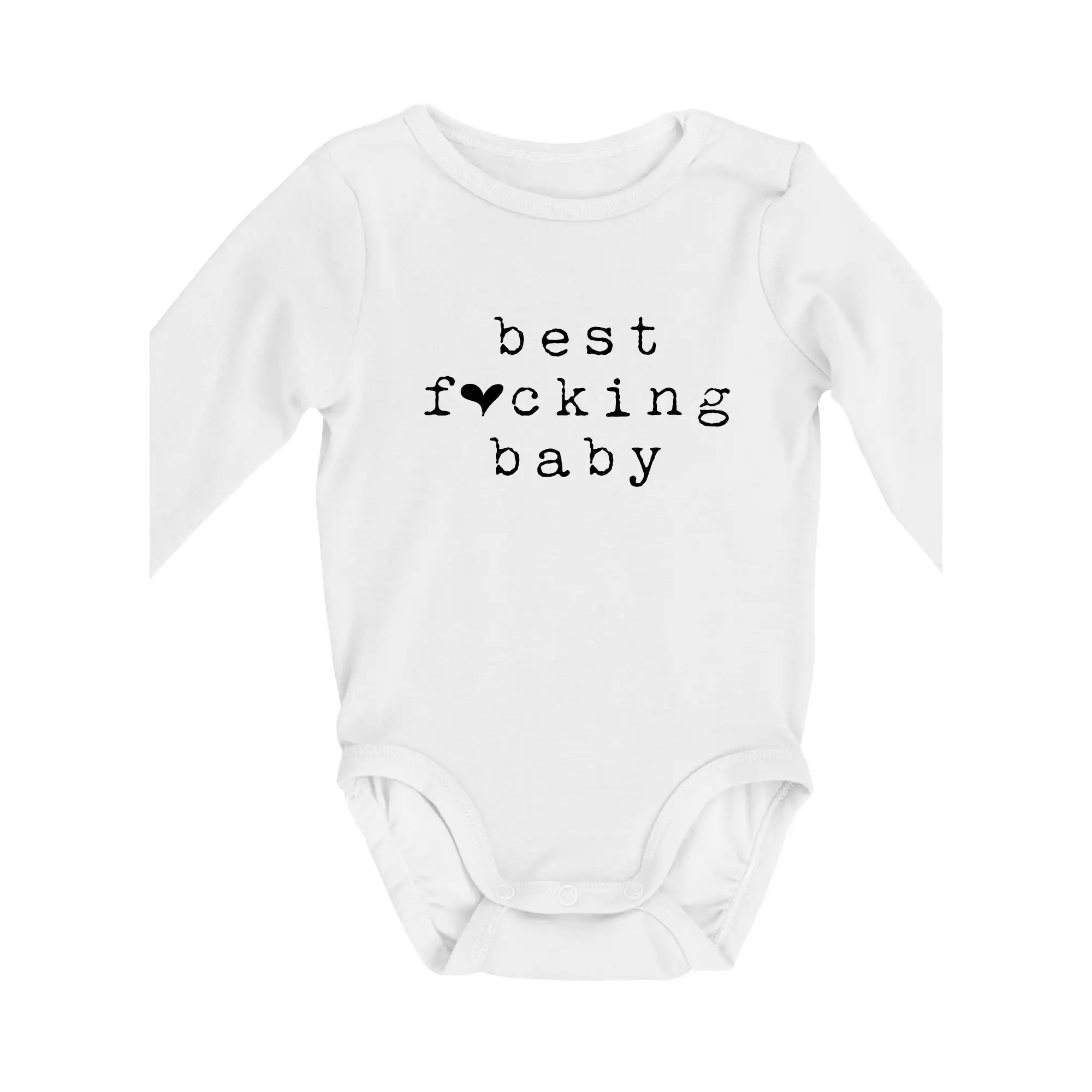 Rodinné tričká - Best fucking baby - Body dojčenské s dlhým rukávom