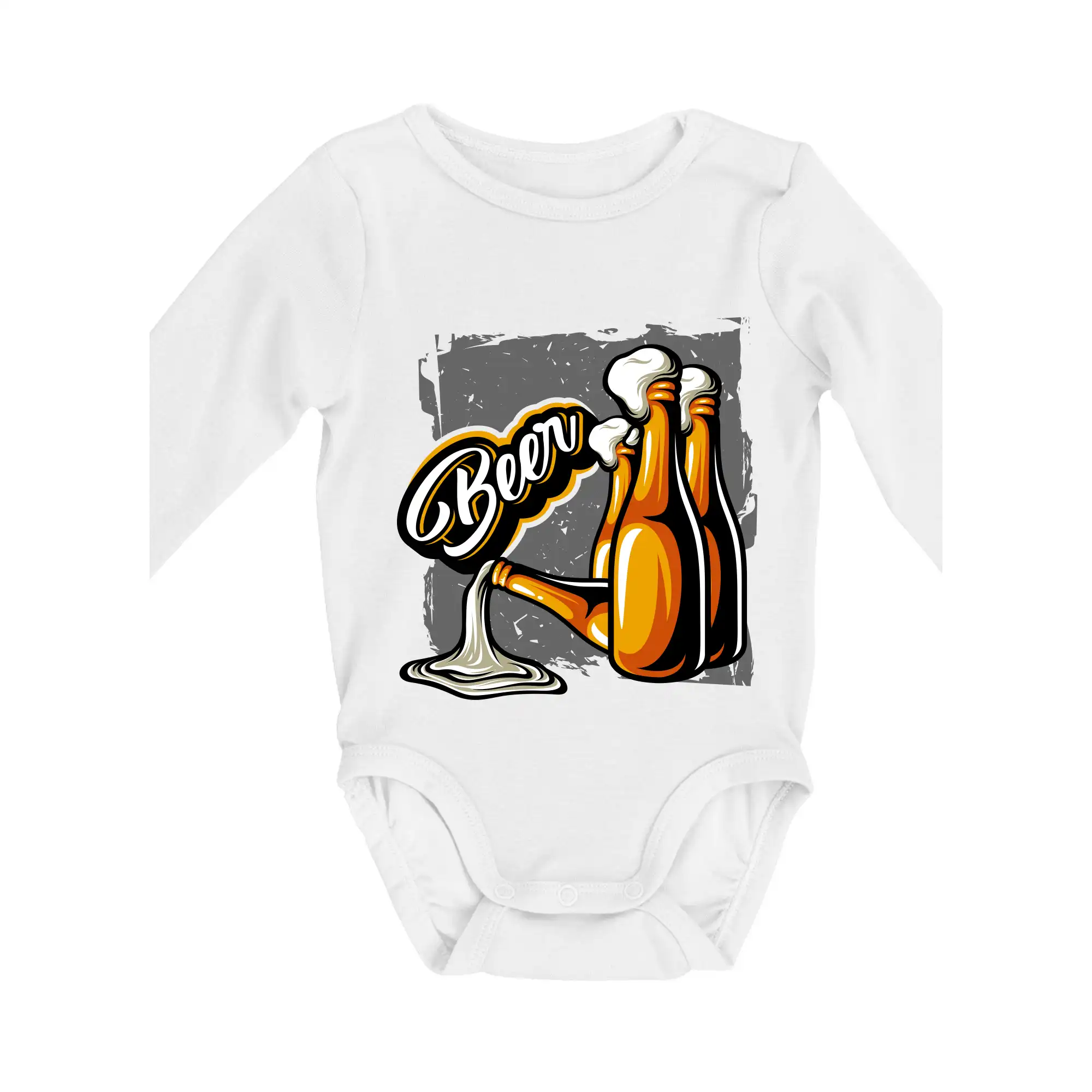 Vtipná tričká pre pivárov - Beer fľaše - Body dojčenské s dlhým rukávom