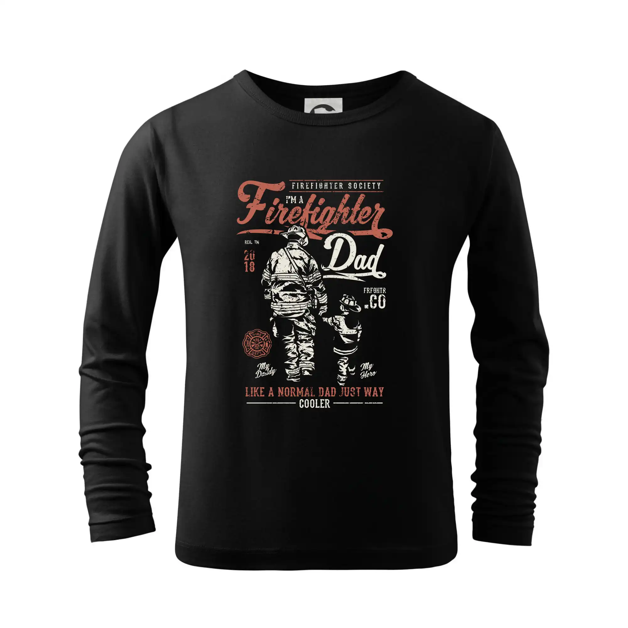 Originálne tričká pre hasičov - Firefighter Dad - Tričko detské Long Sleeve