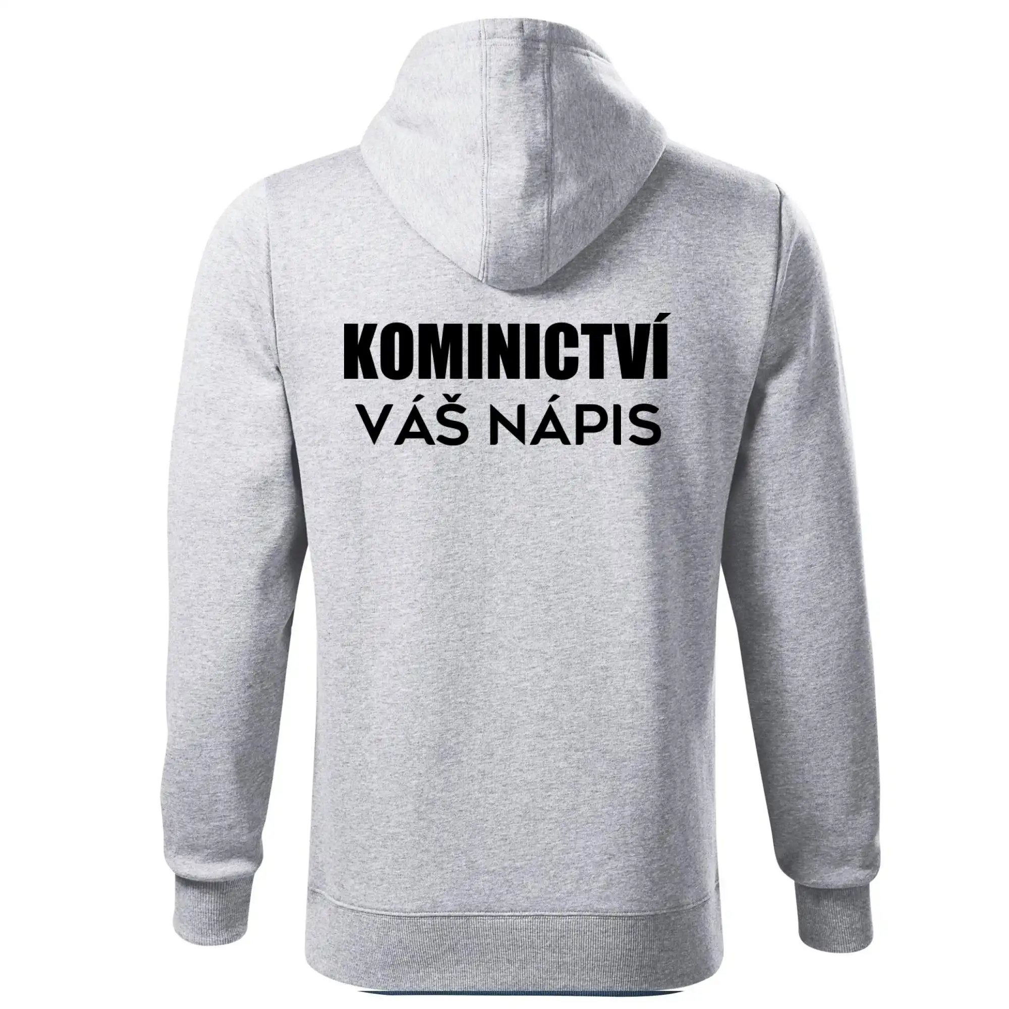 Kominík logo + nápis na zádech