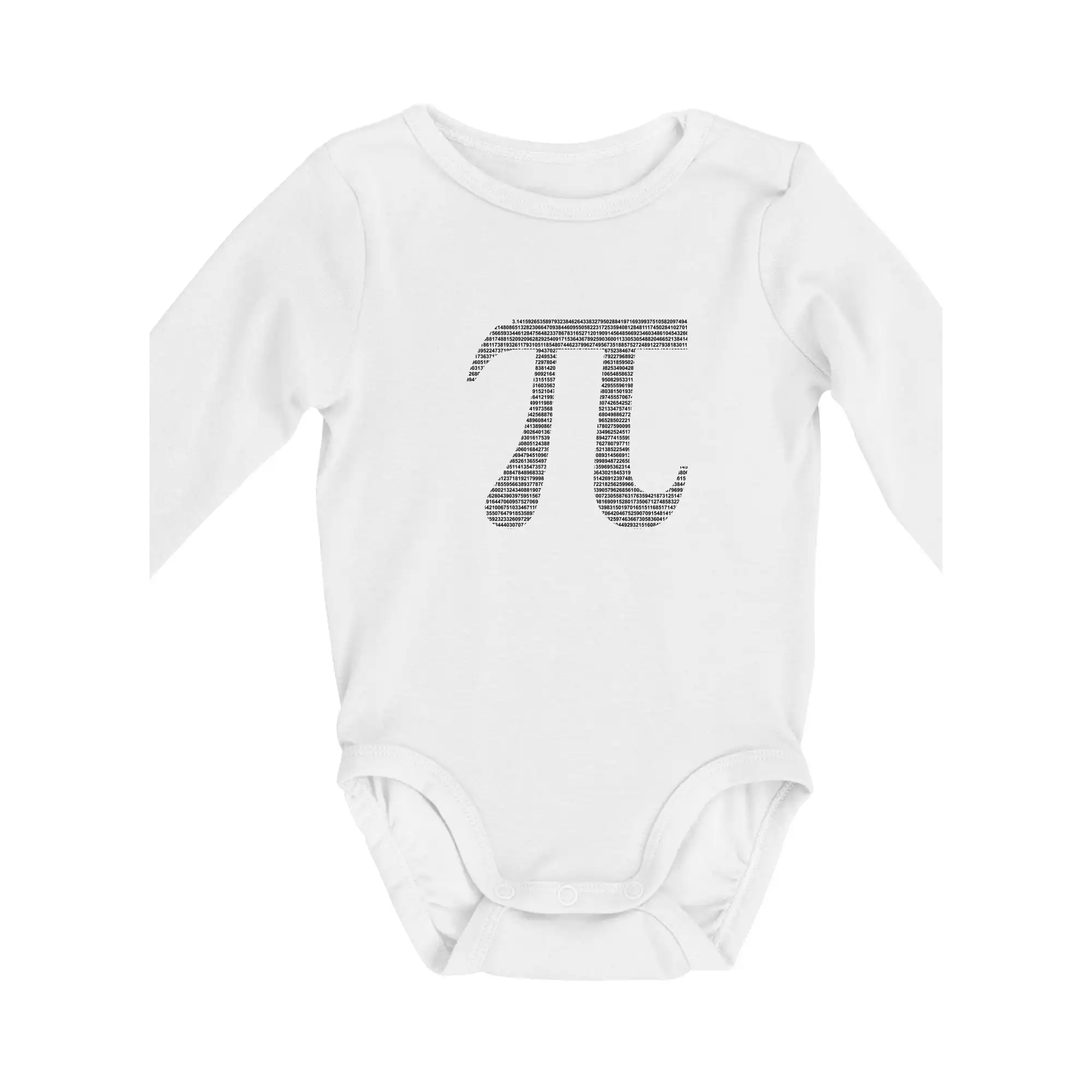 Vtipné tričká pre matematiky - Pí - číslica - Body dojčenské s dlhým rukávom