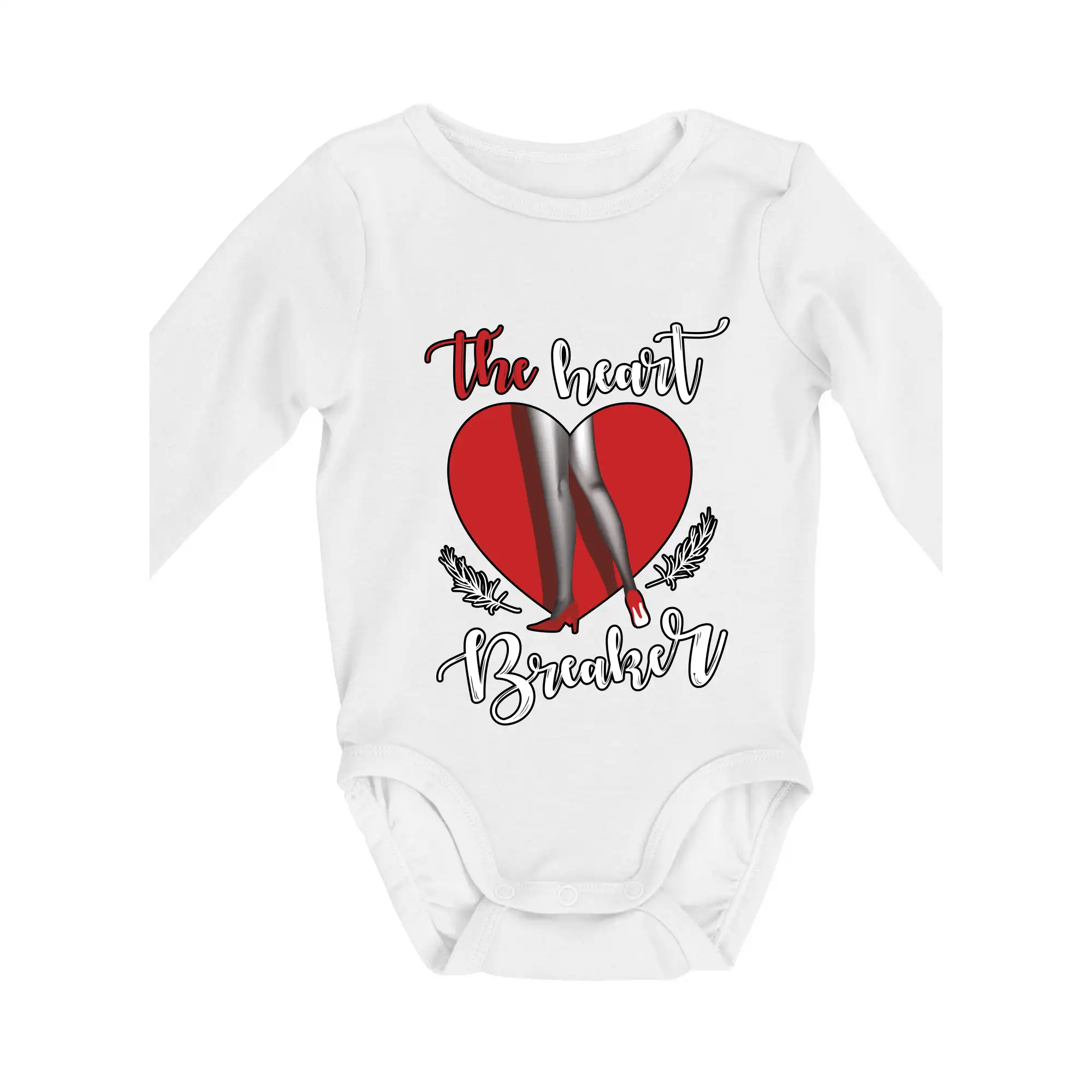 Tričká na párty - The Heart breaker - srdce - Body dojčenské s dlhým rukávom