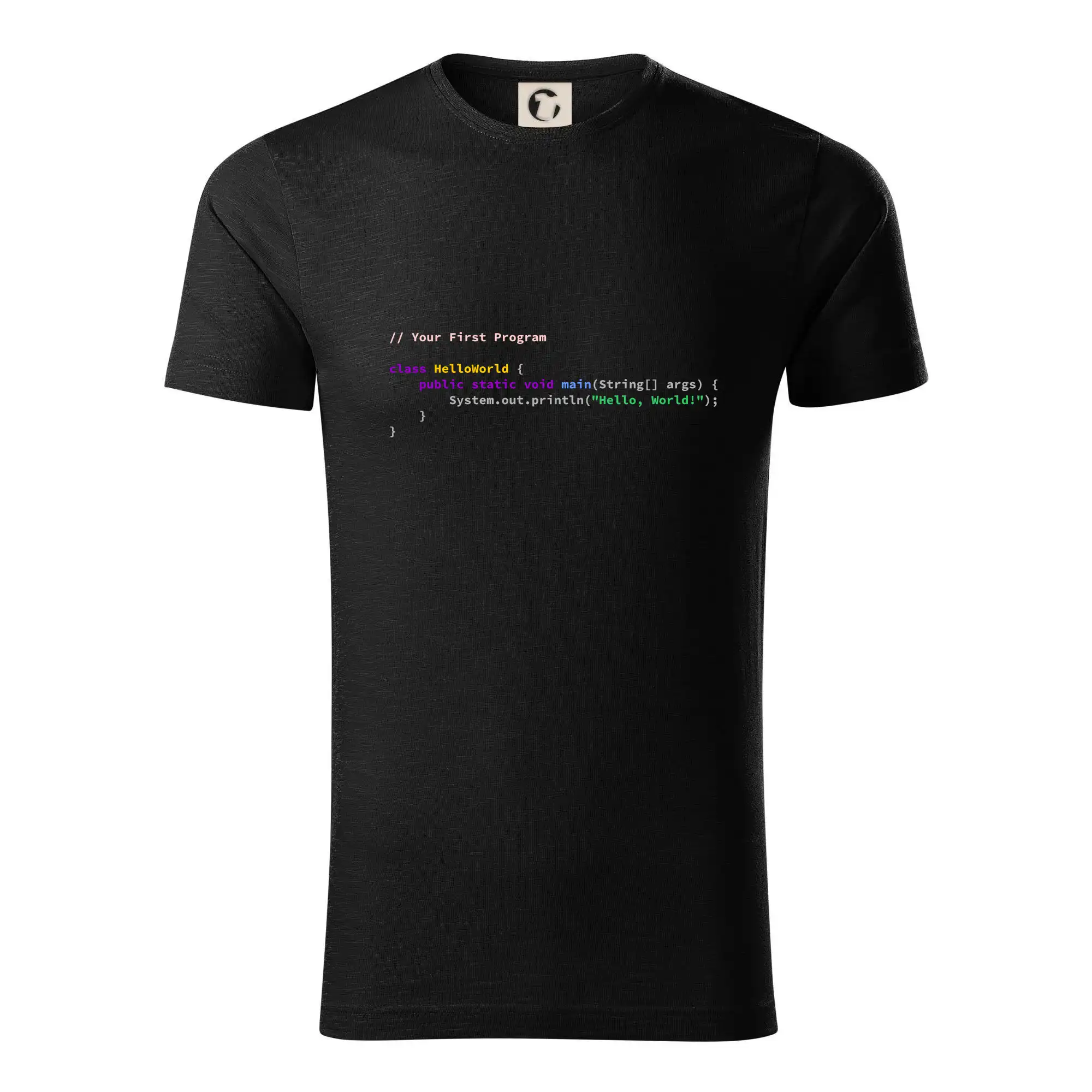 Tričká pre ajťákov - Hello world Java - Tričko z organickej bavlny