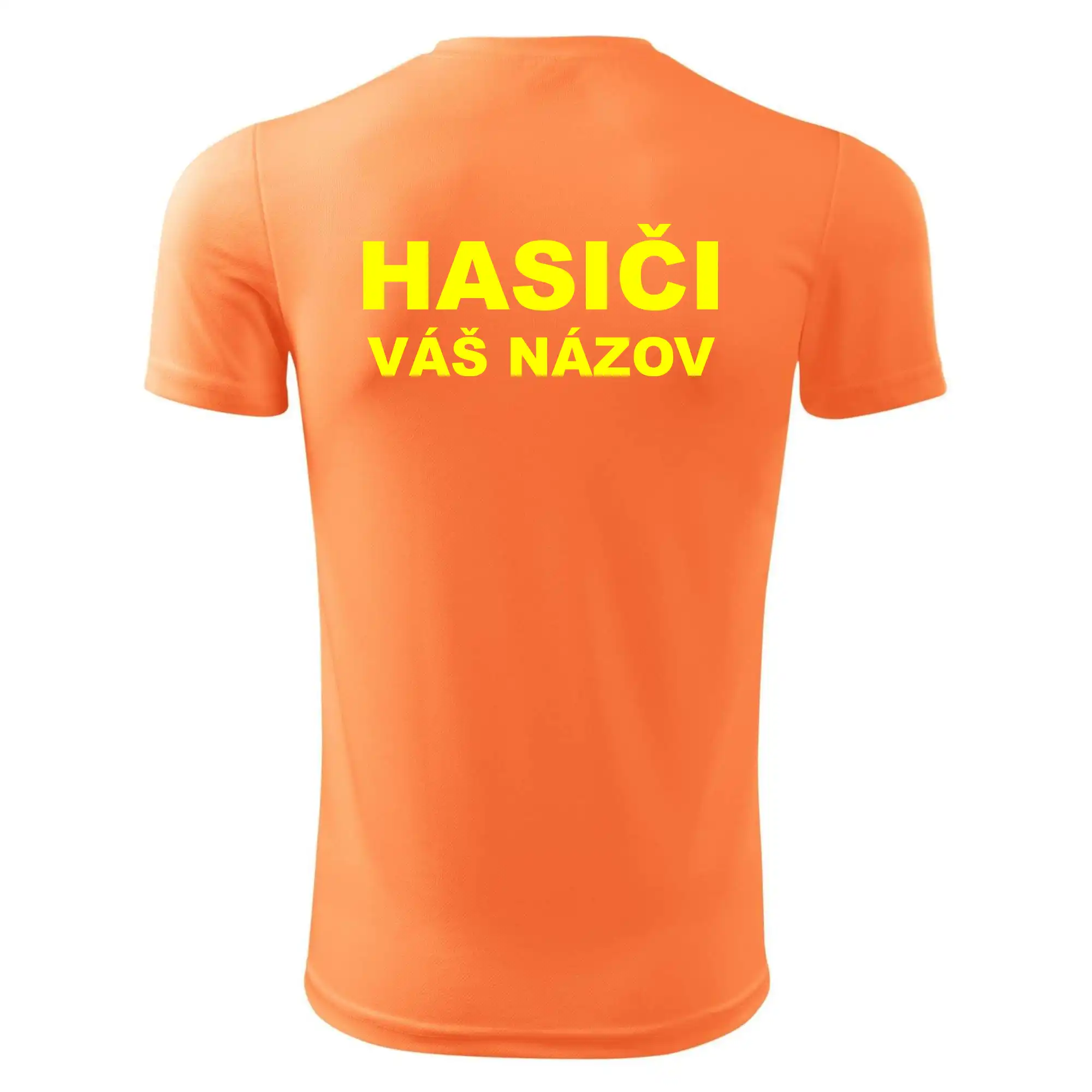 Hasiči - žltý nápis - váš názov zboru