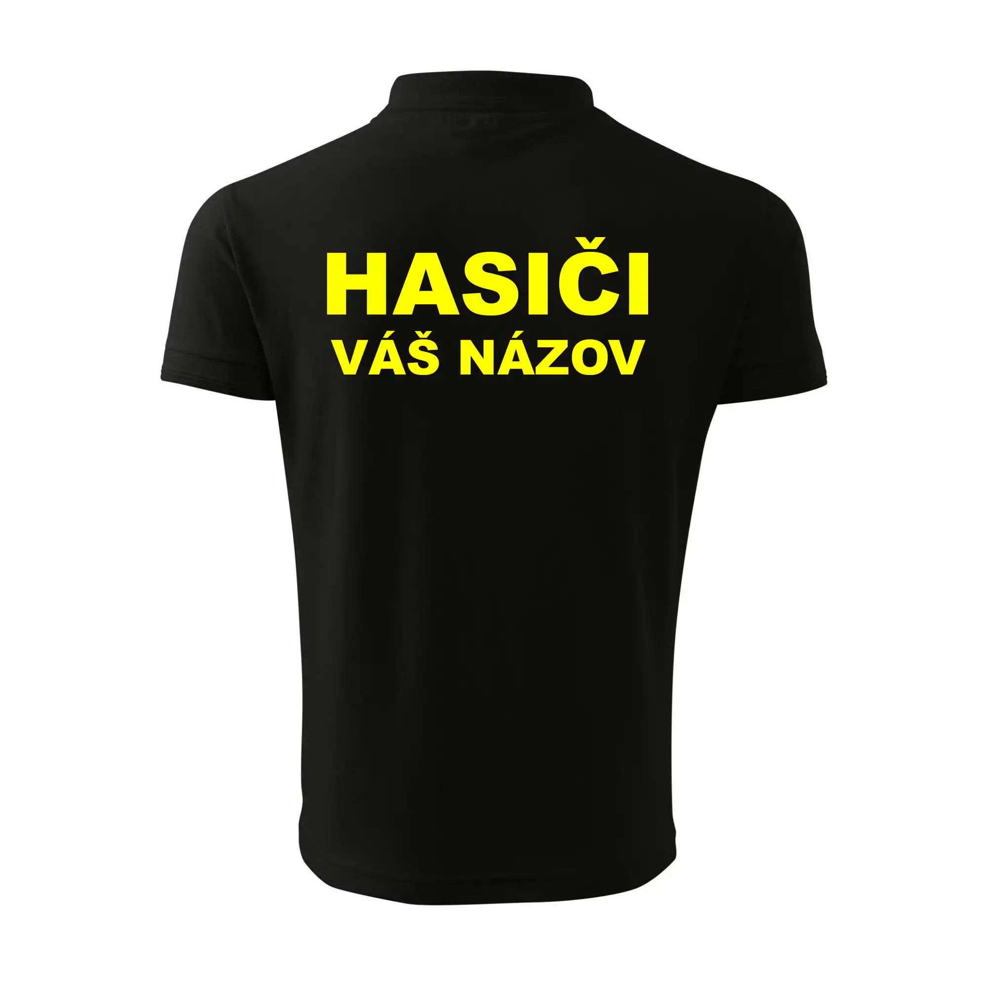 Hasiči - žltý nápis - váš názov zboru