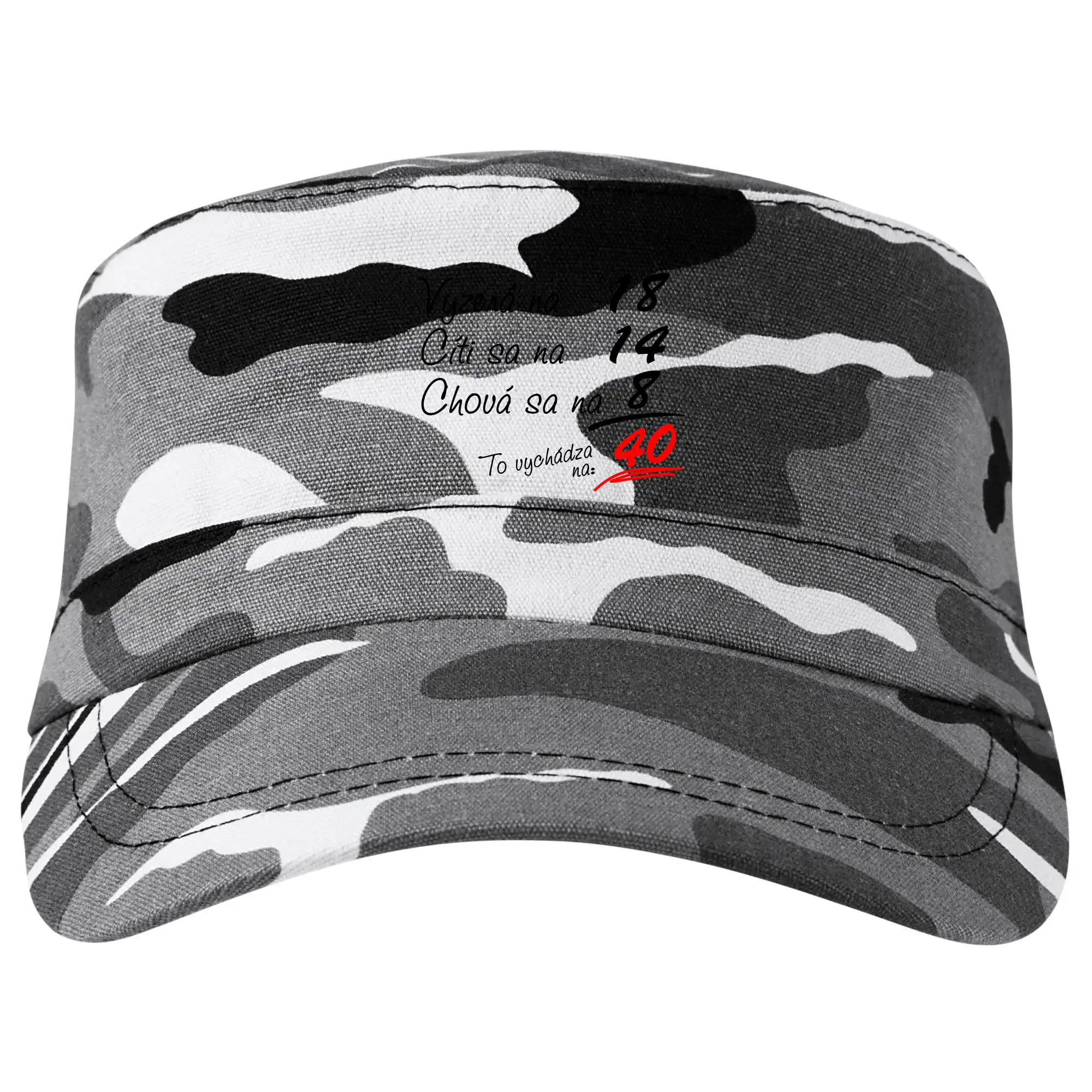 Tričko k štyridsiatke - Vyzerá, cíti sa, chová sa - 40 rokov - Šiltovka CAMO