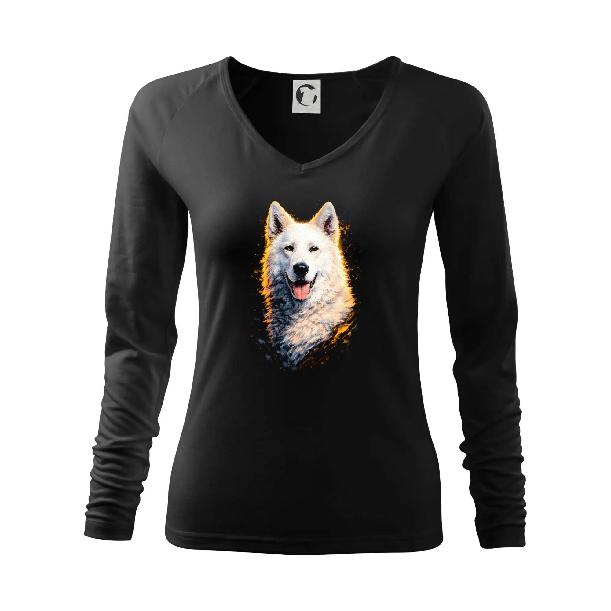 Ostatné psie plemená - Obrázok poltón Biely ovčiak - Tričko dámske Elegance