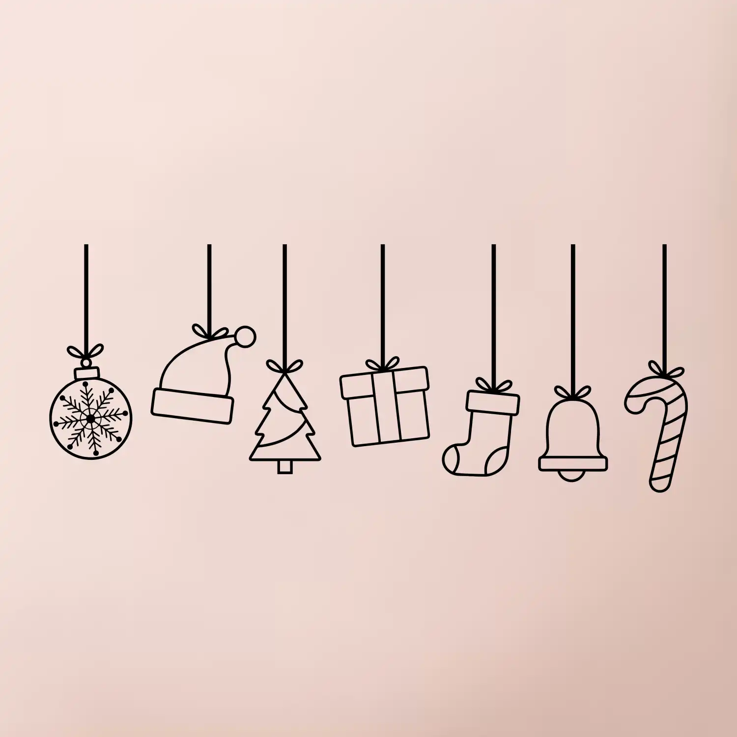 Rodinná vánoční trička  - Vánoční ozdoby na provázku