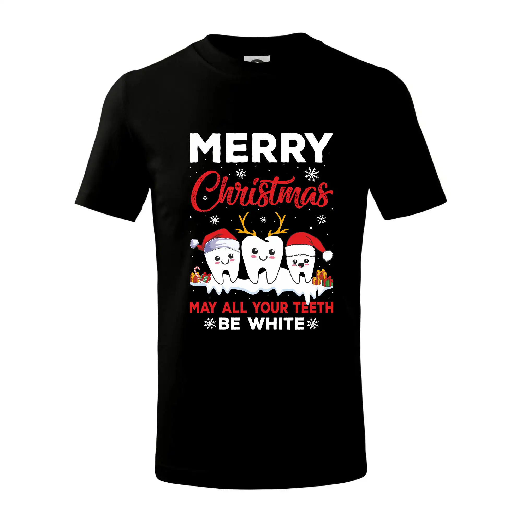 Vianočné tričká - Merry Christmas teeth be white - Tričko detské bavlnené