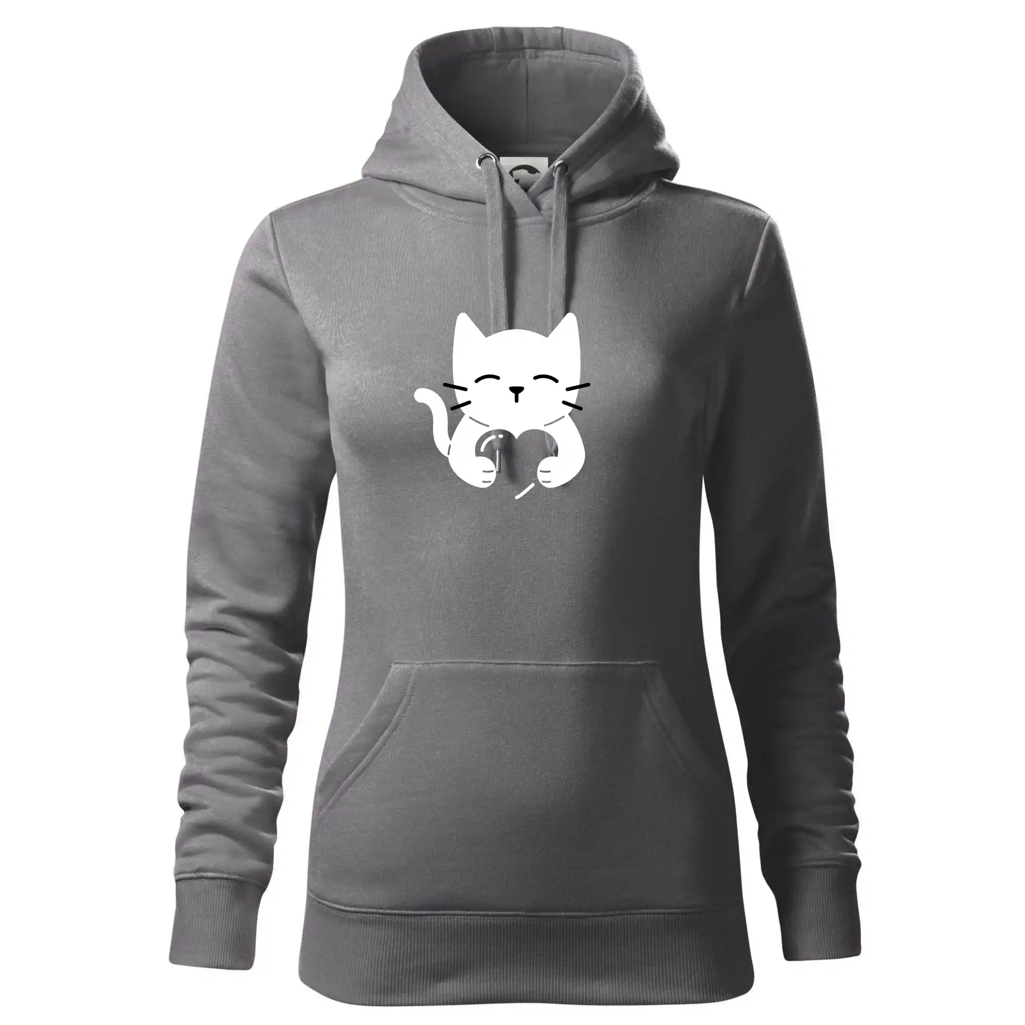 Kočka drží srdce